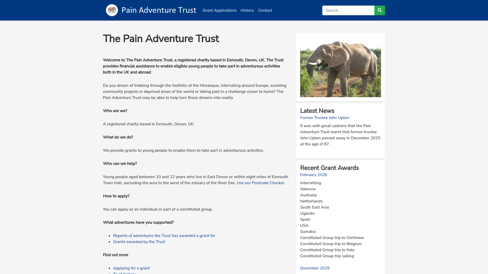 Website screenshot