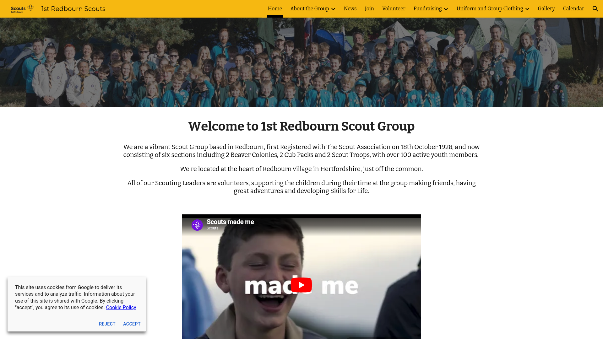 Website screenshot