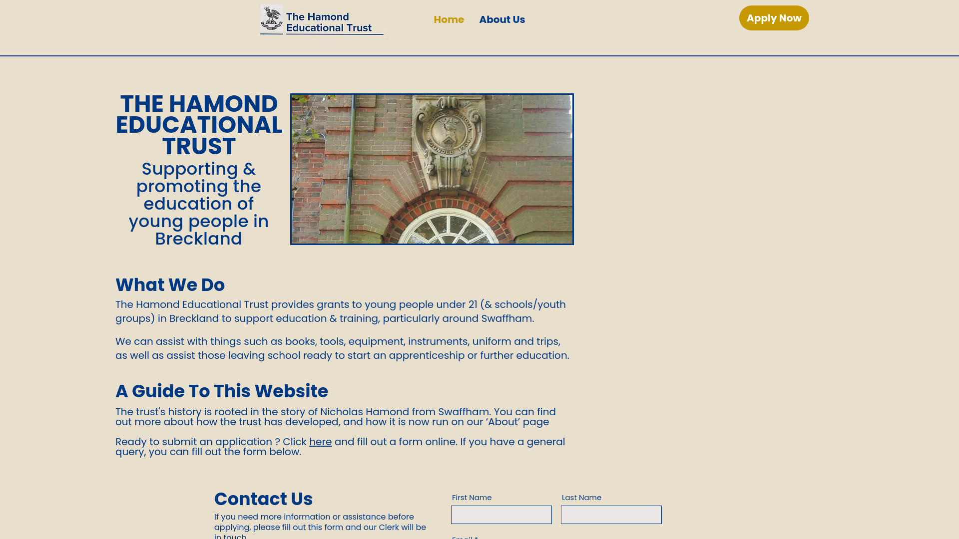 Website screenshot