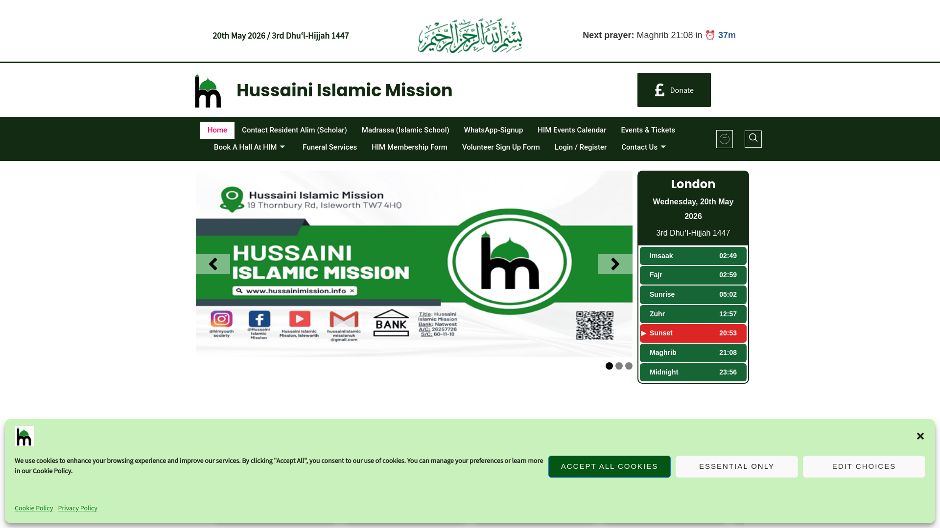 Website screenshot
