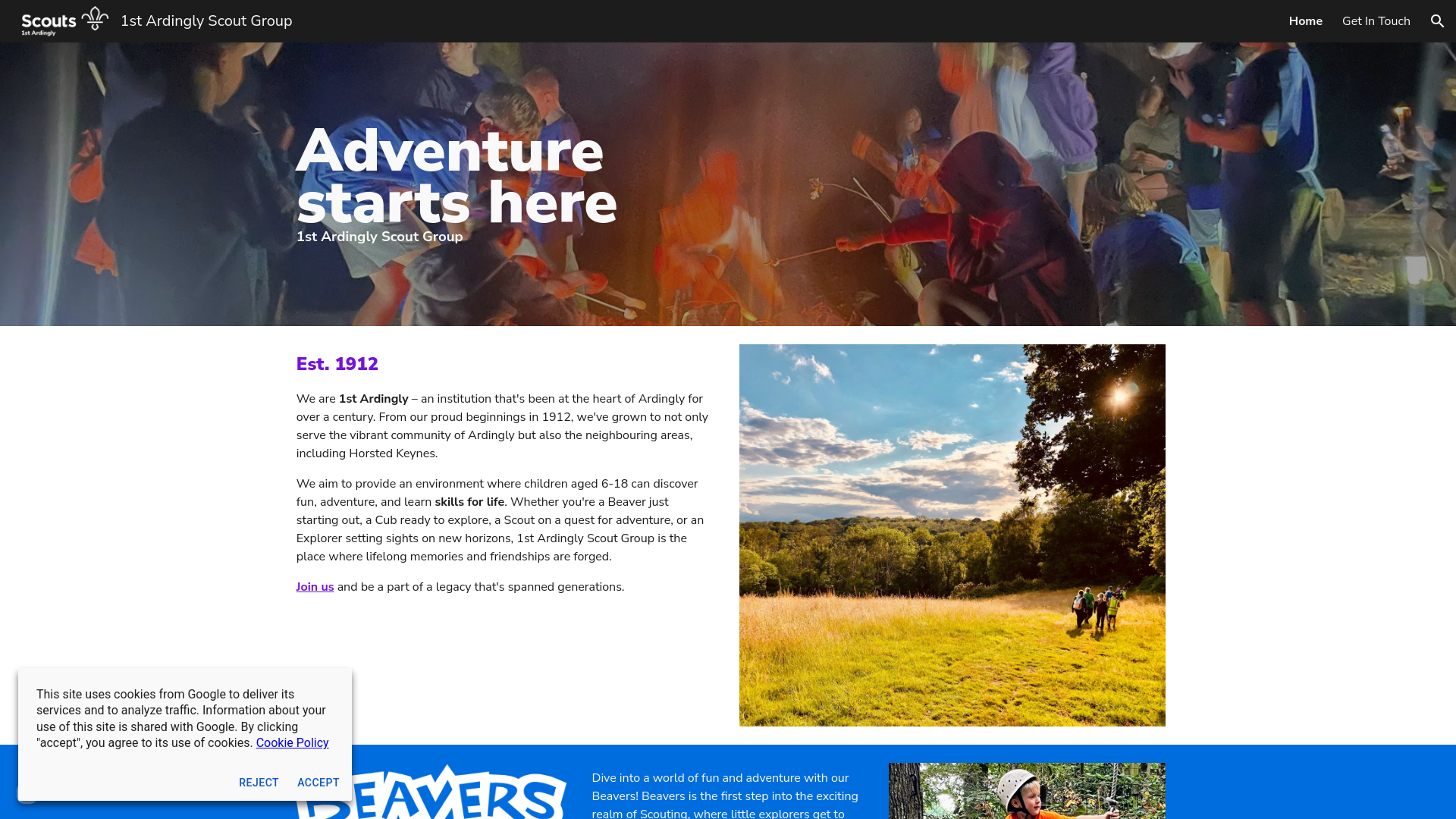 Website screenshot