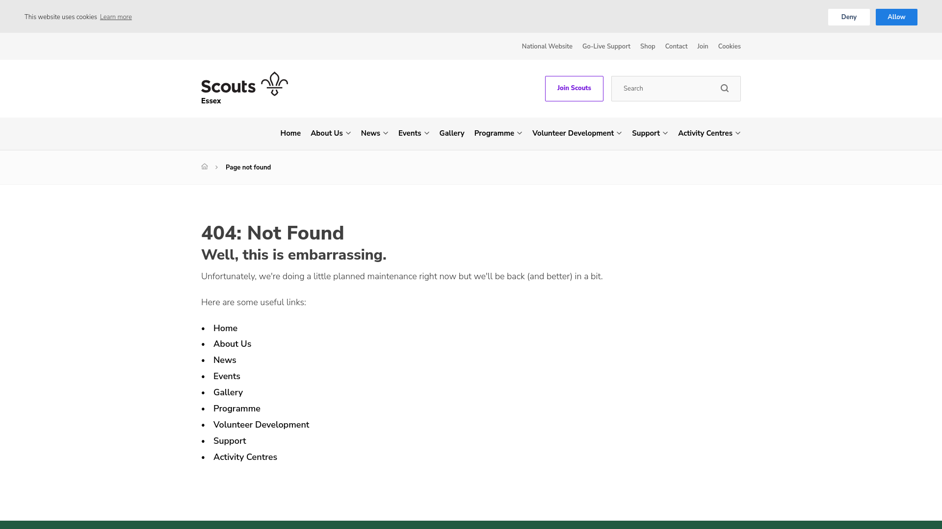 Website screenshot