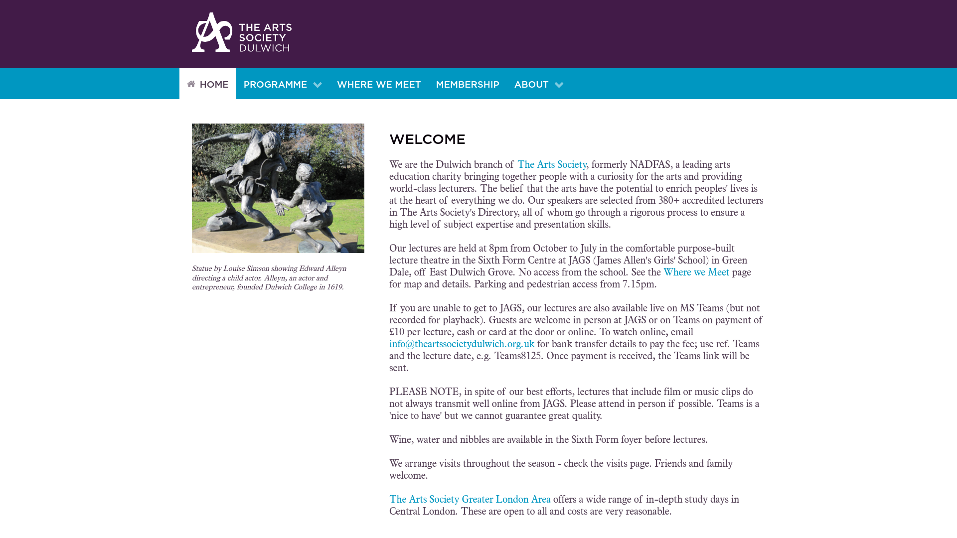 Website screenshot
