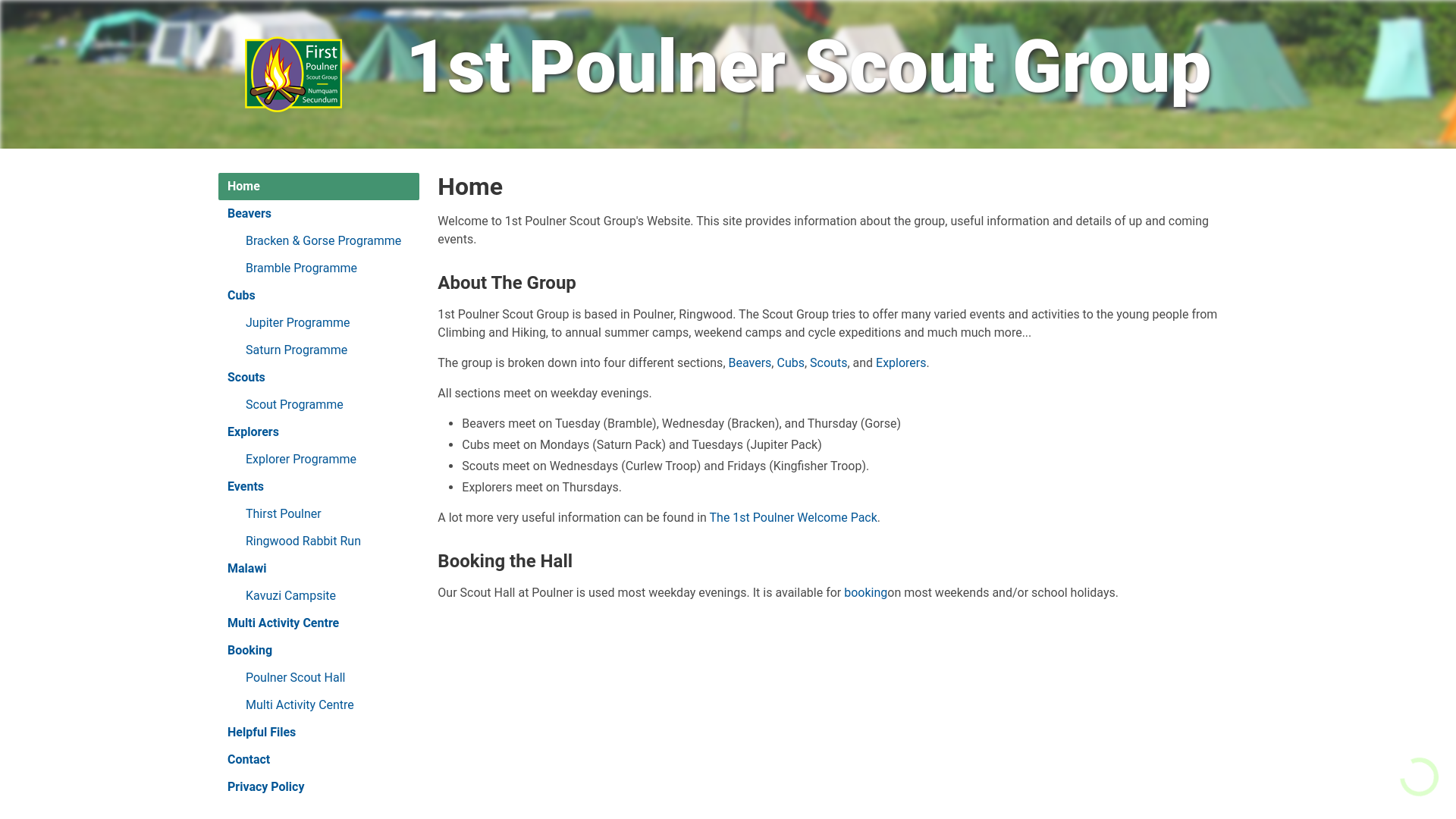 Website screenshot
