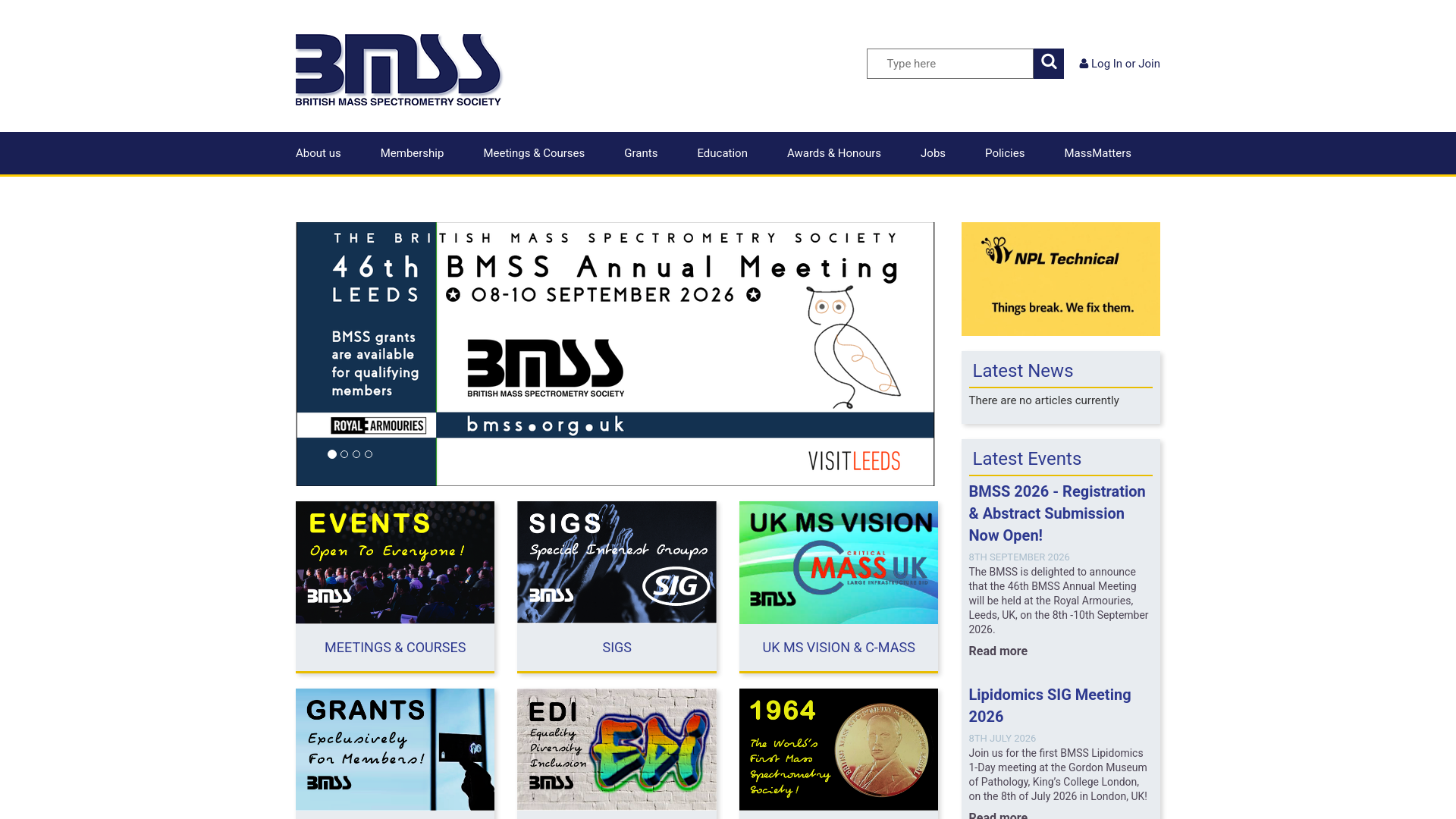 Website screenshot