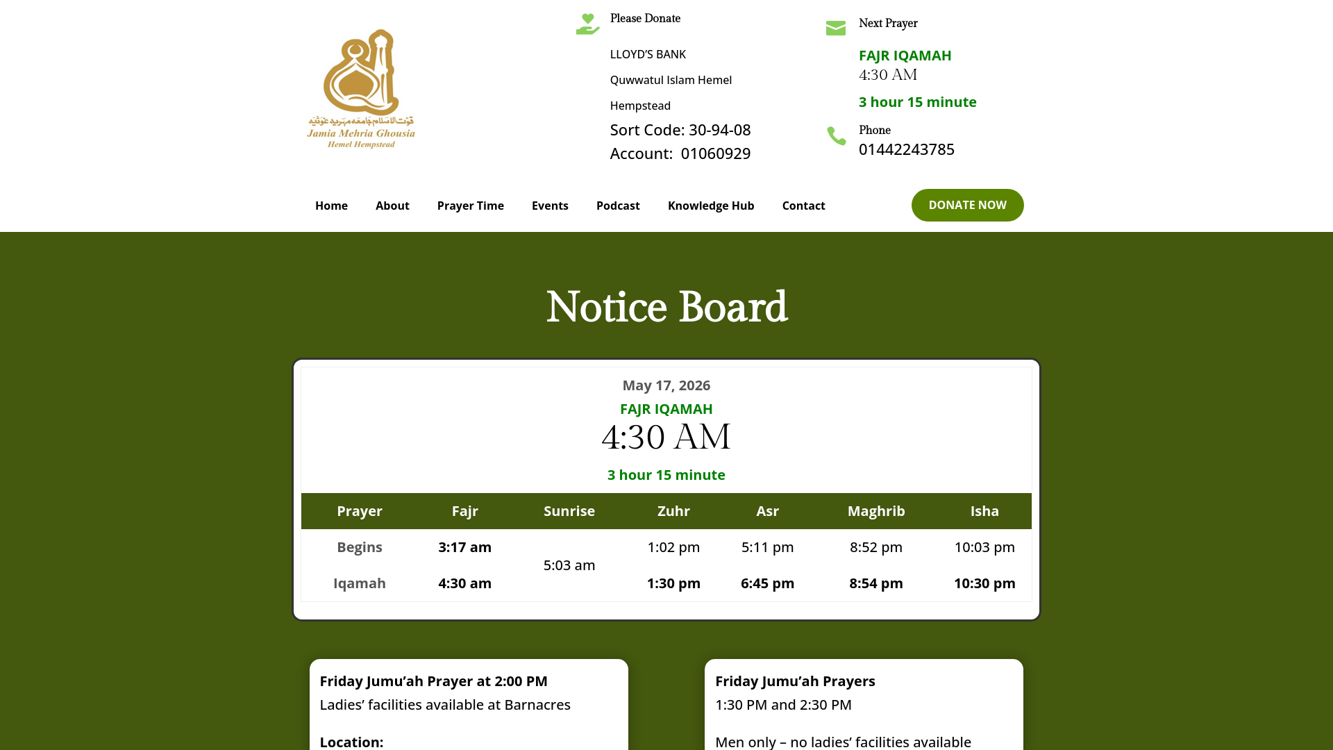 Website screenshot