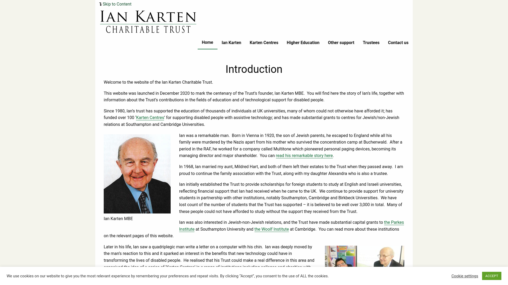Website screenshot