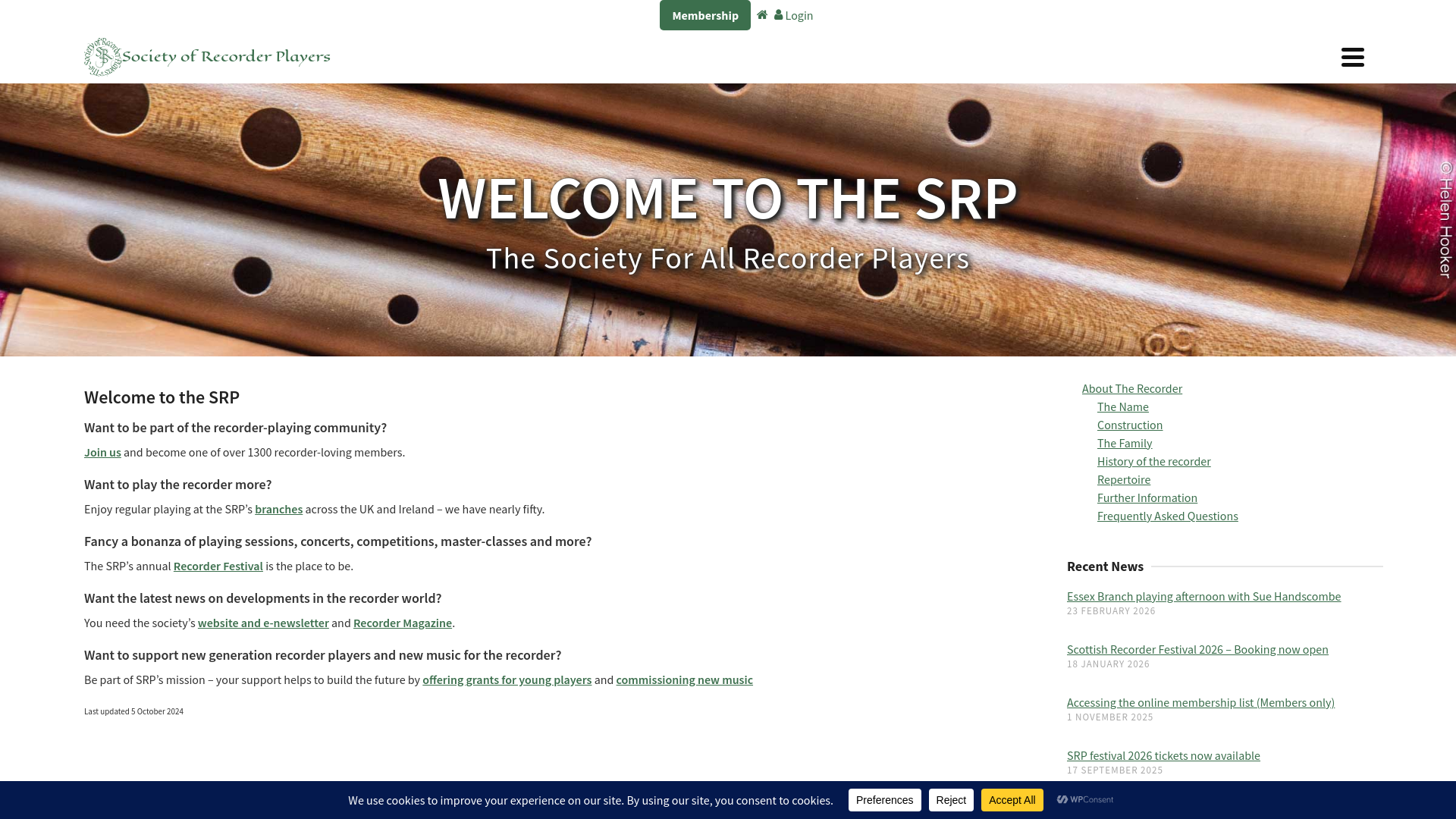 Website screenshot