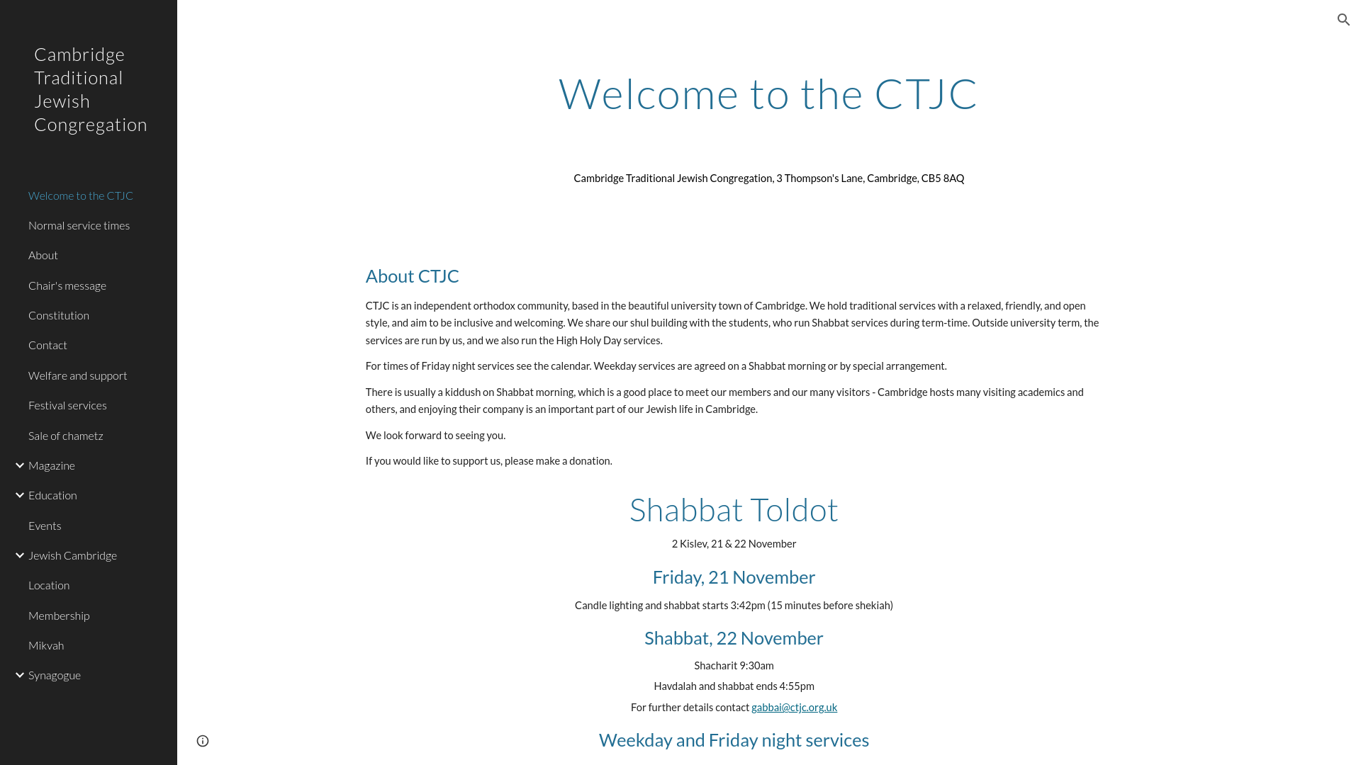 Website screenshot