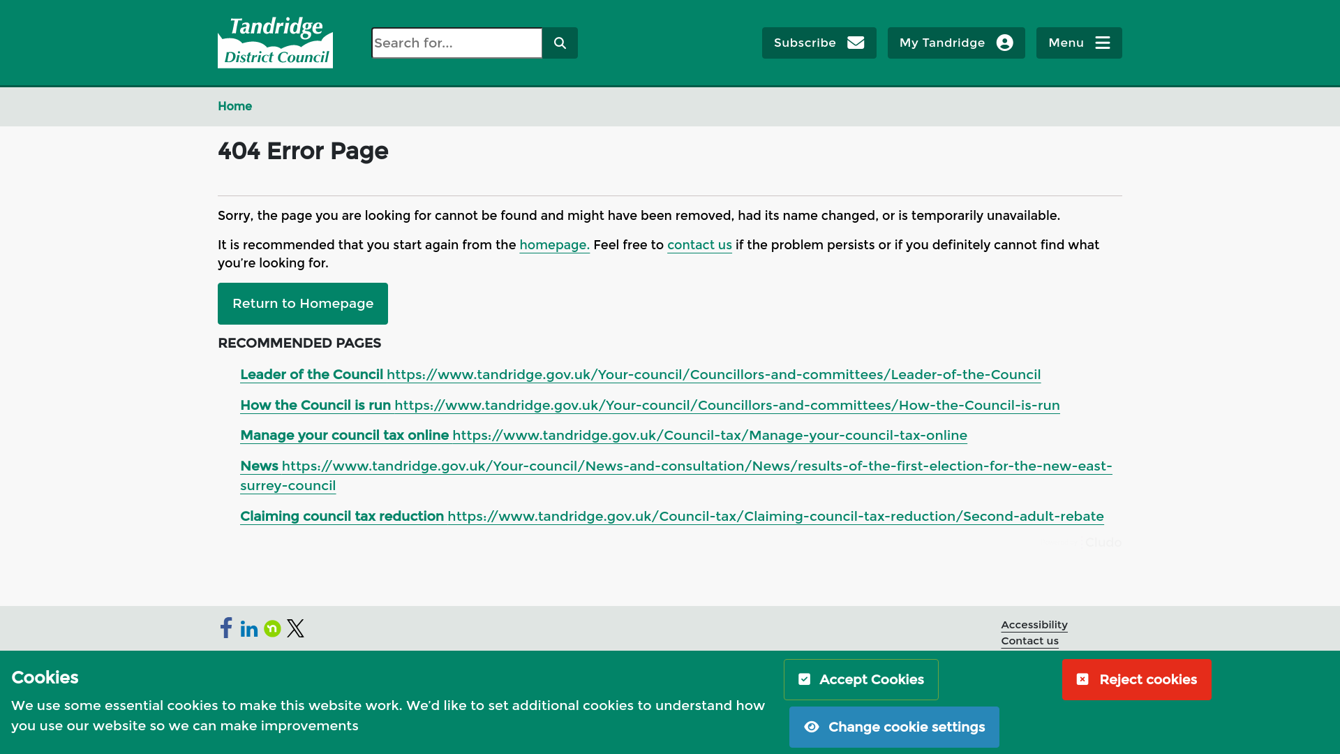 Website screenshot