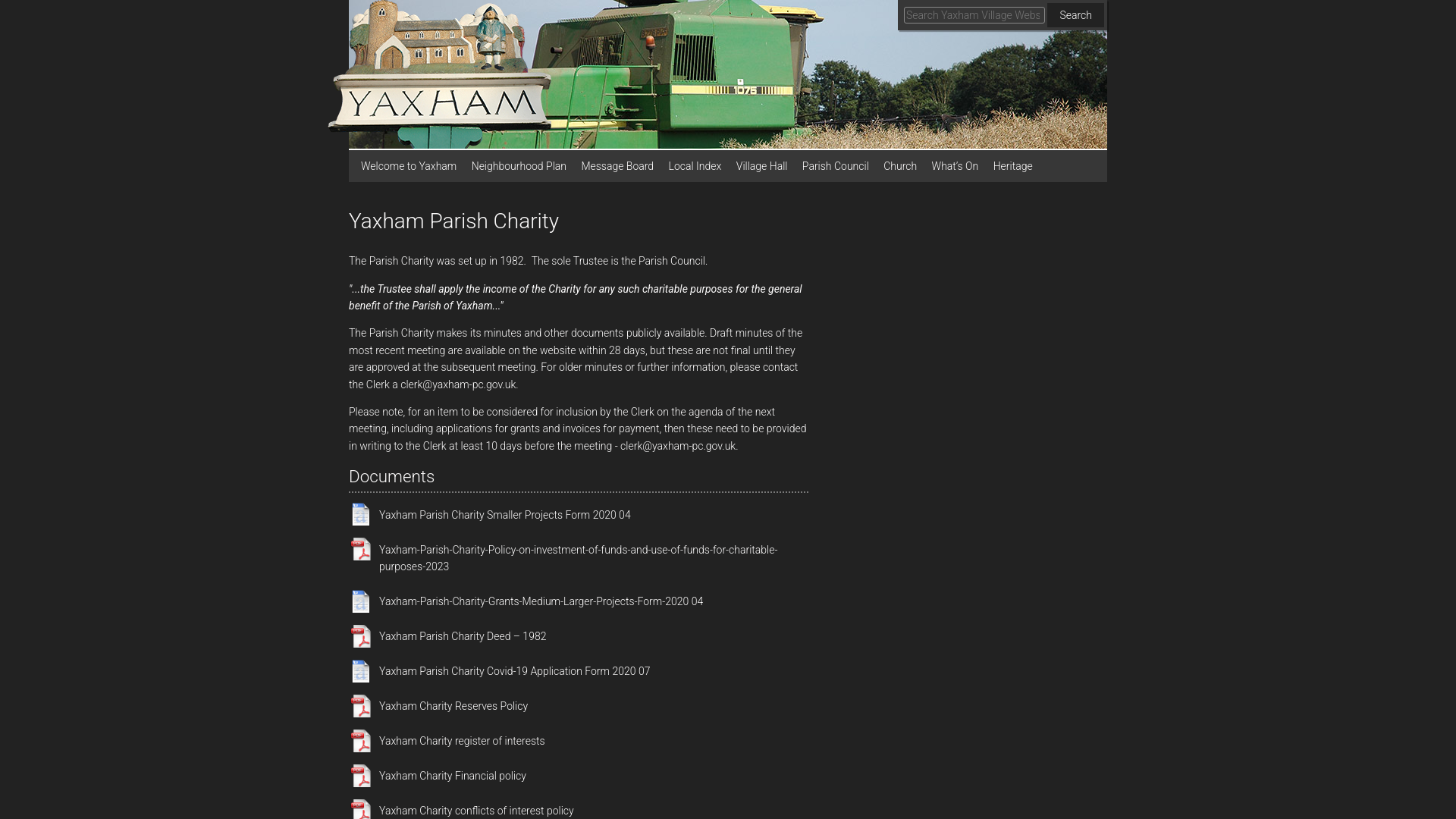 Website screenshot