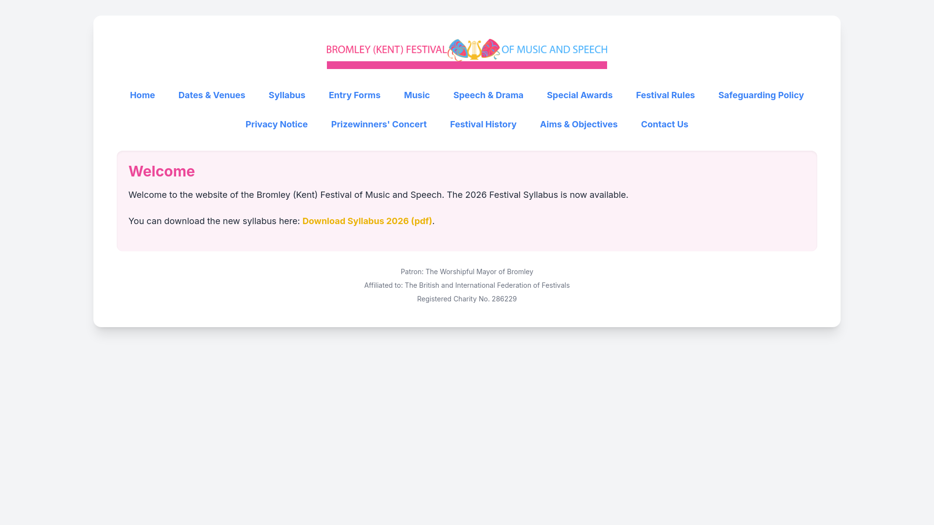 Website screenshot