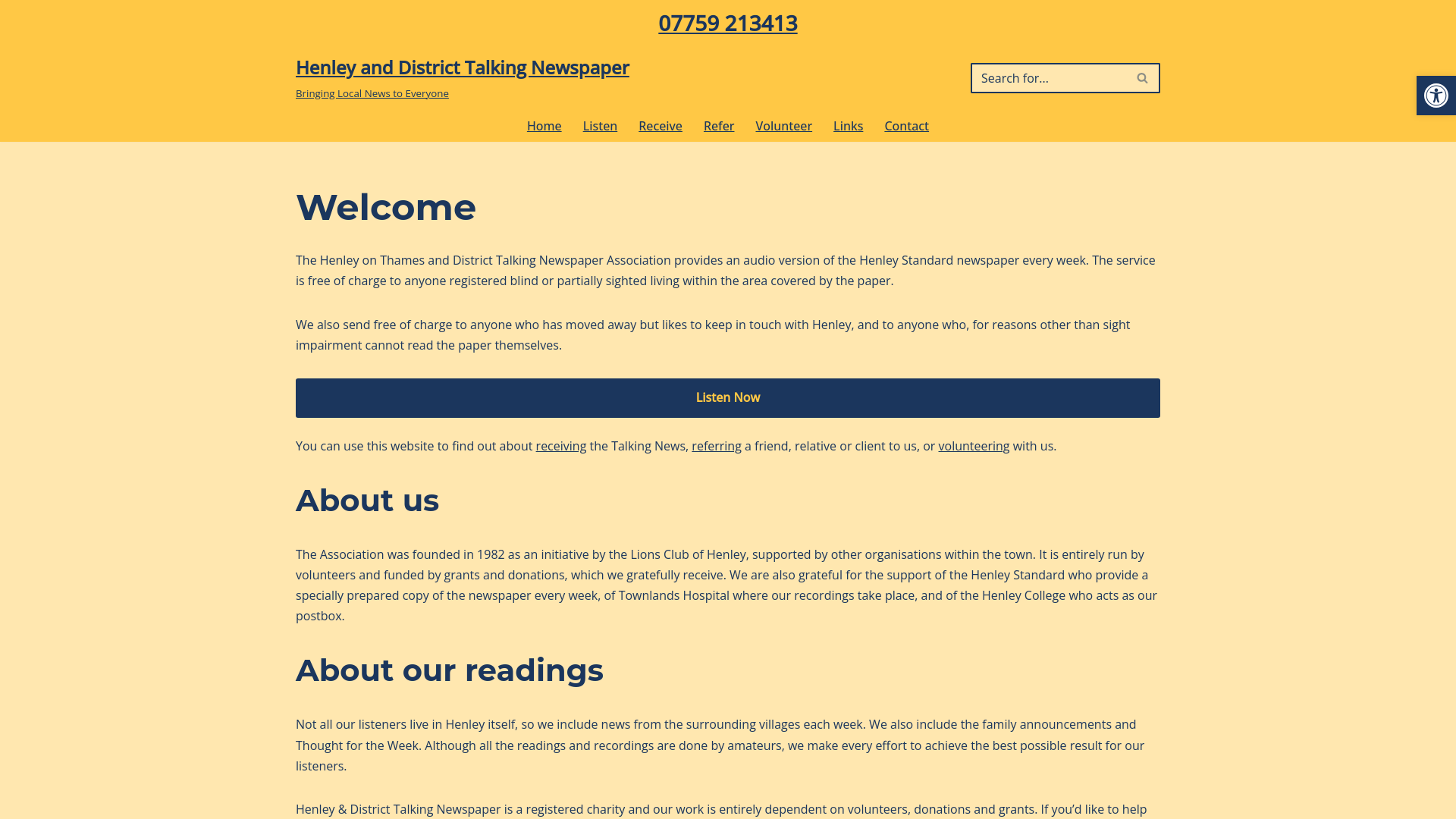 Website screenshot