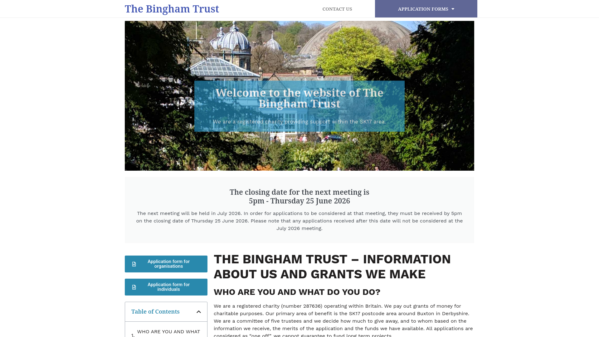 Website screenshot