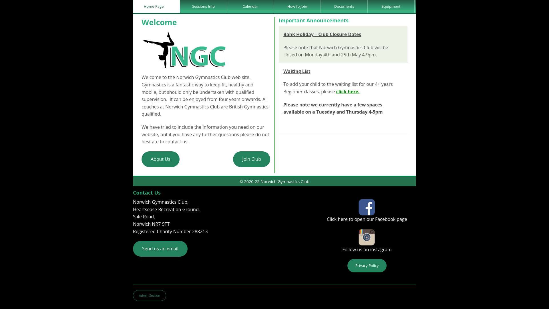 Website screenshot