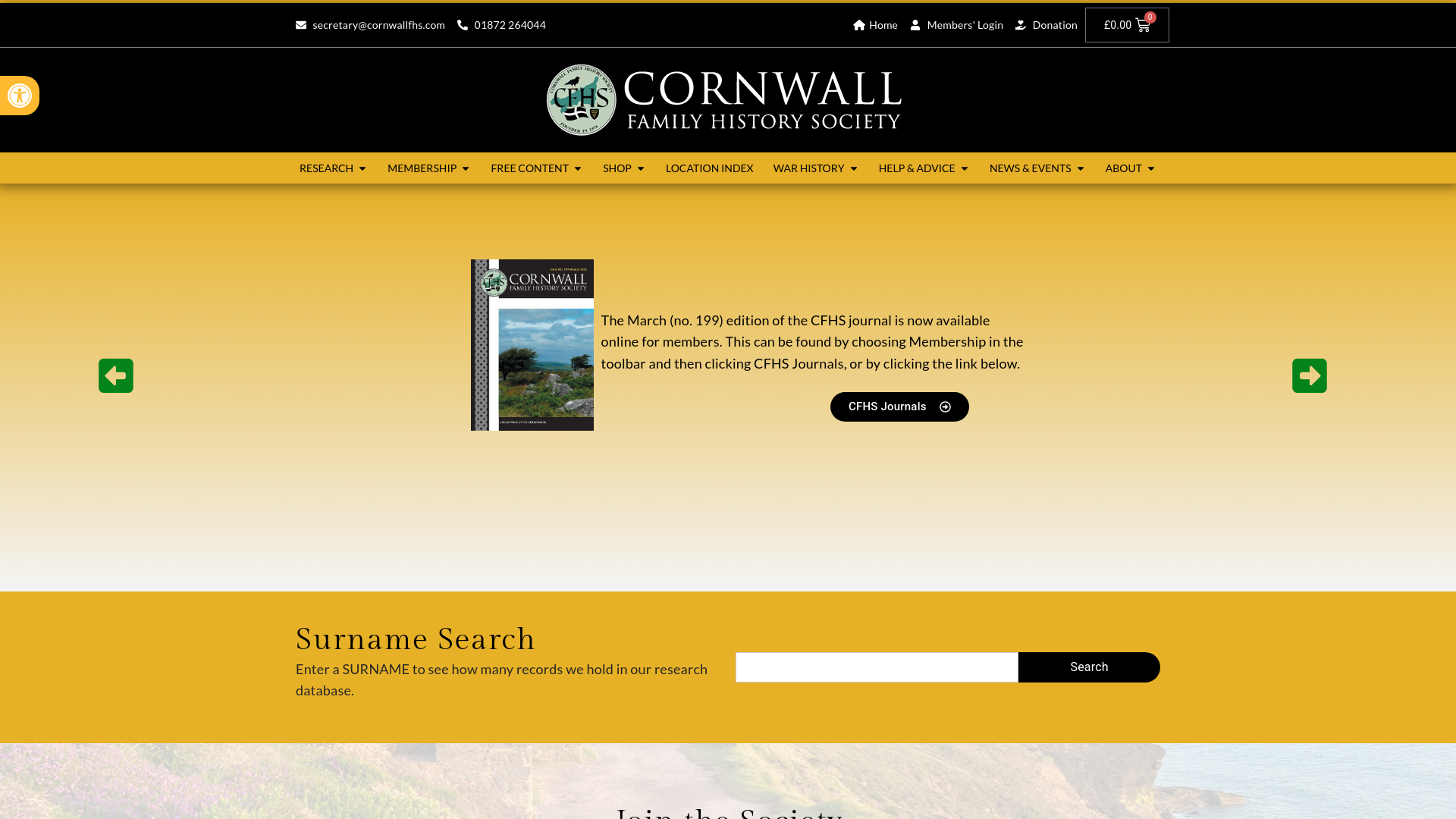 Website screenshot
