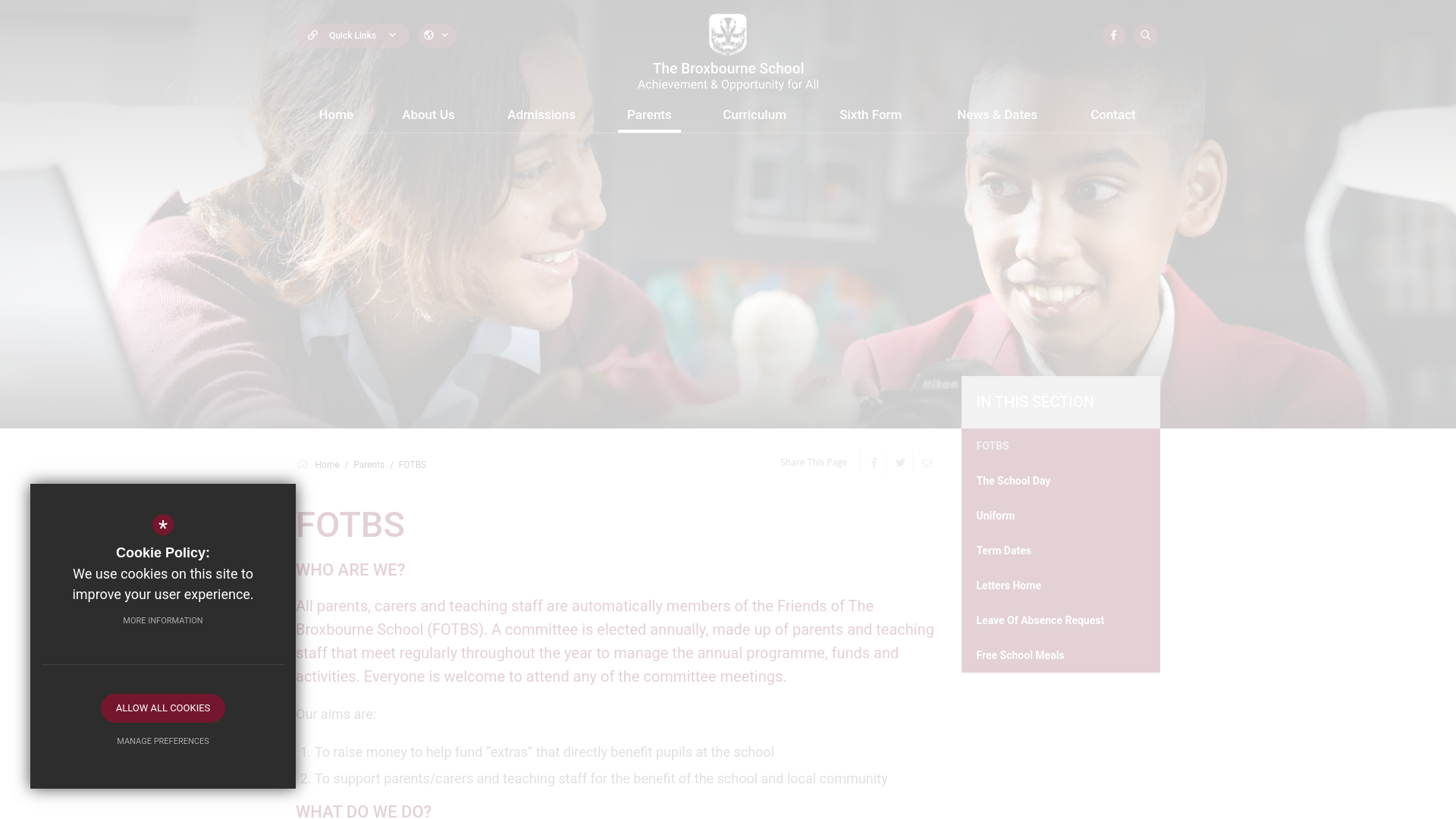 Website screenshot