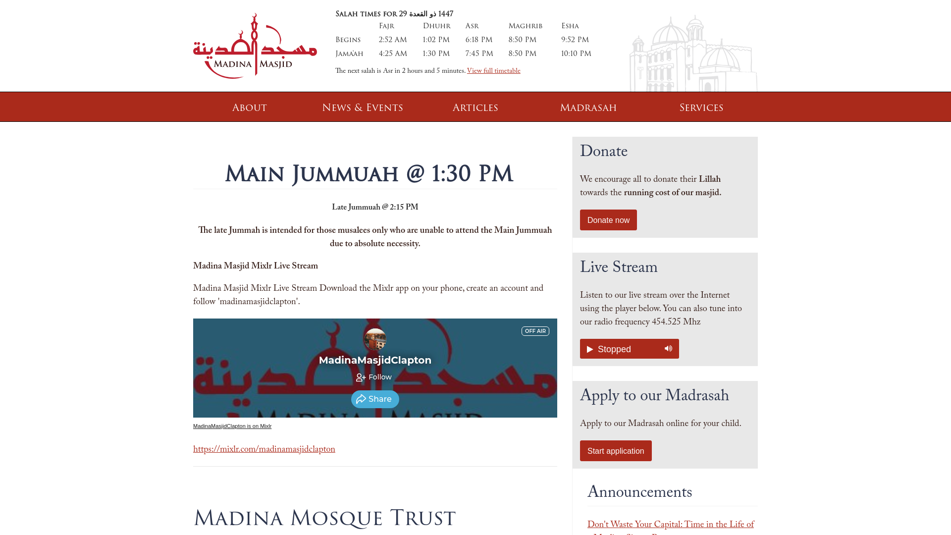 Website screenshot
