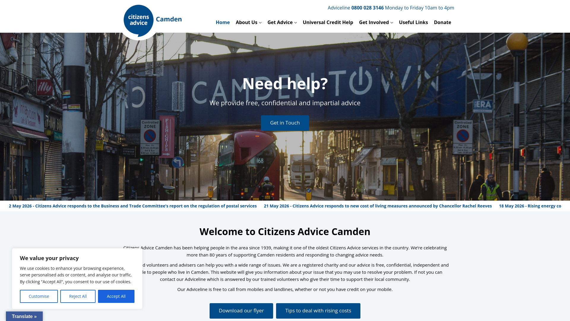 Website screenshot