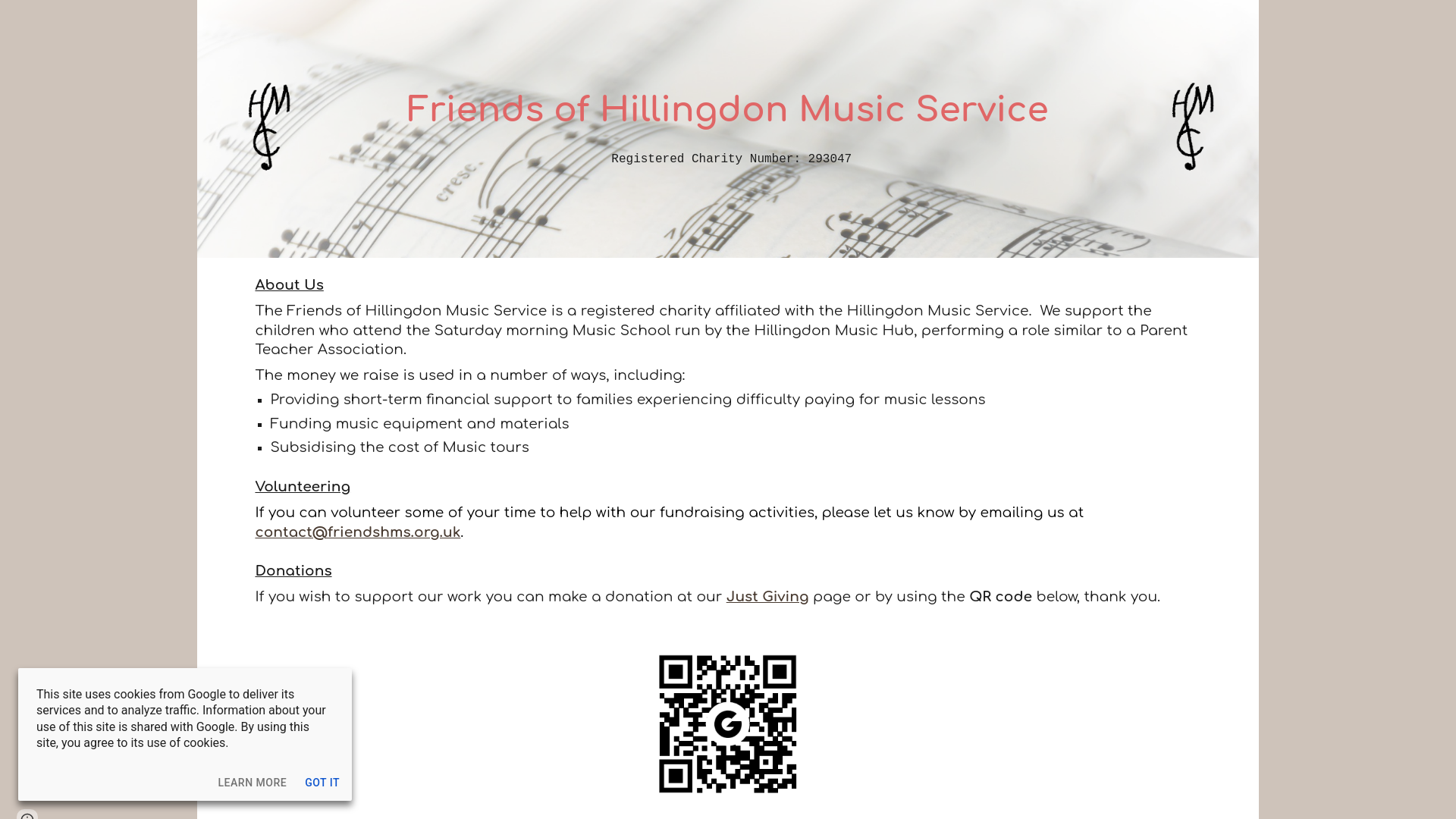 Website screenshot
