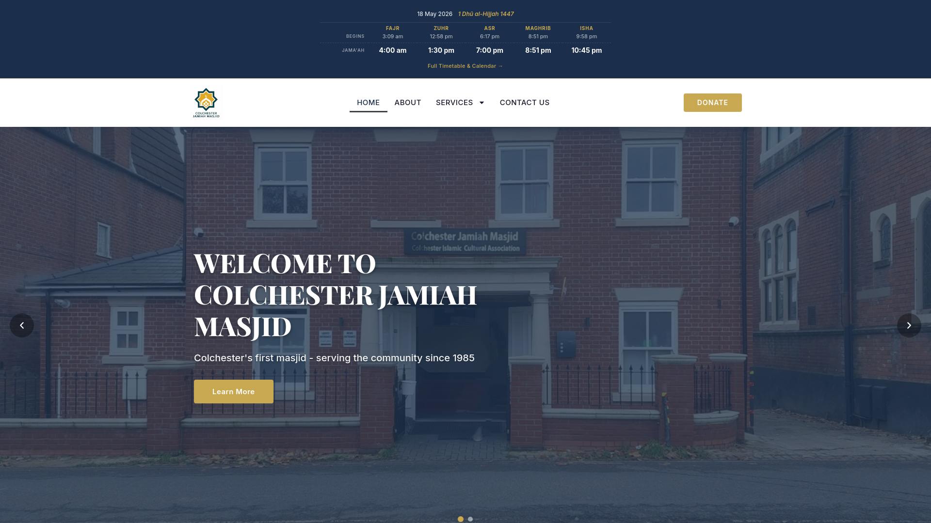 Website screenshot