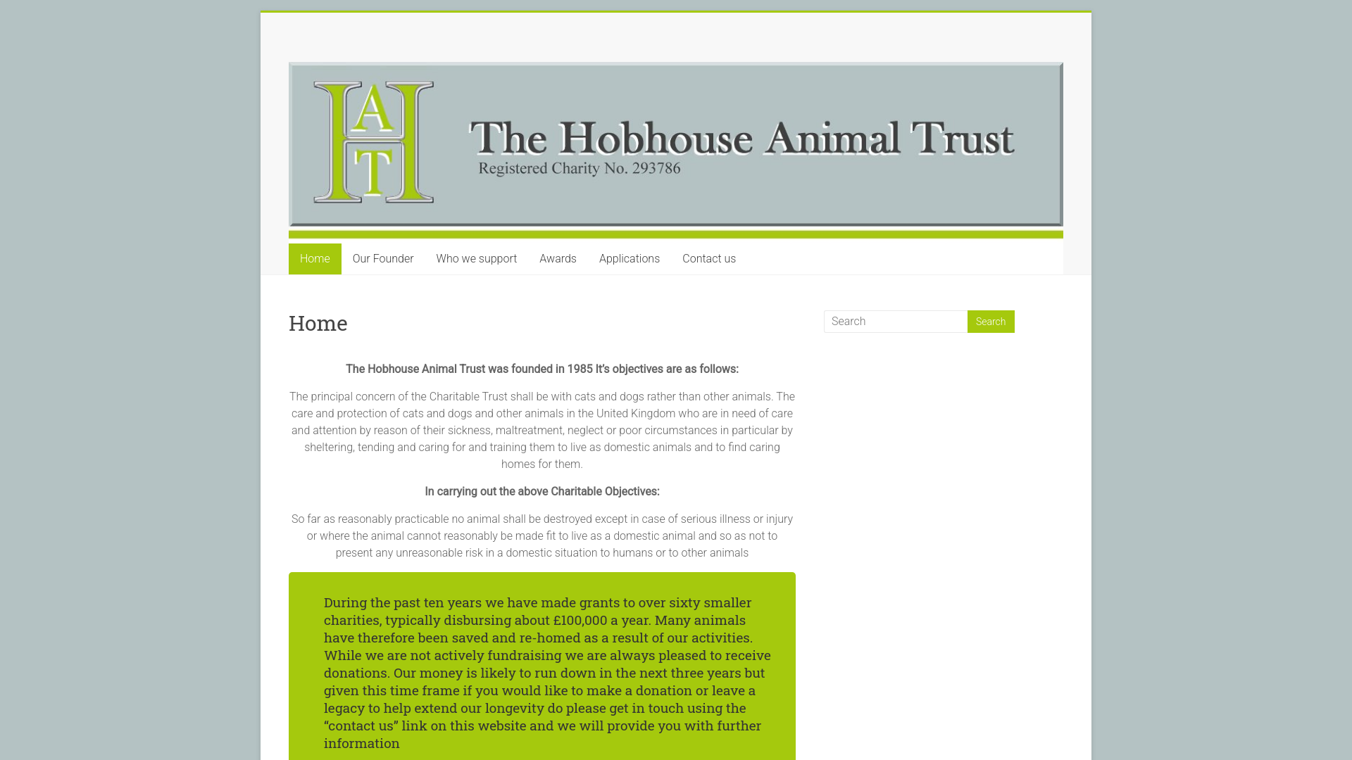Website screenshot