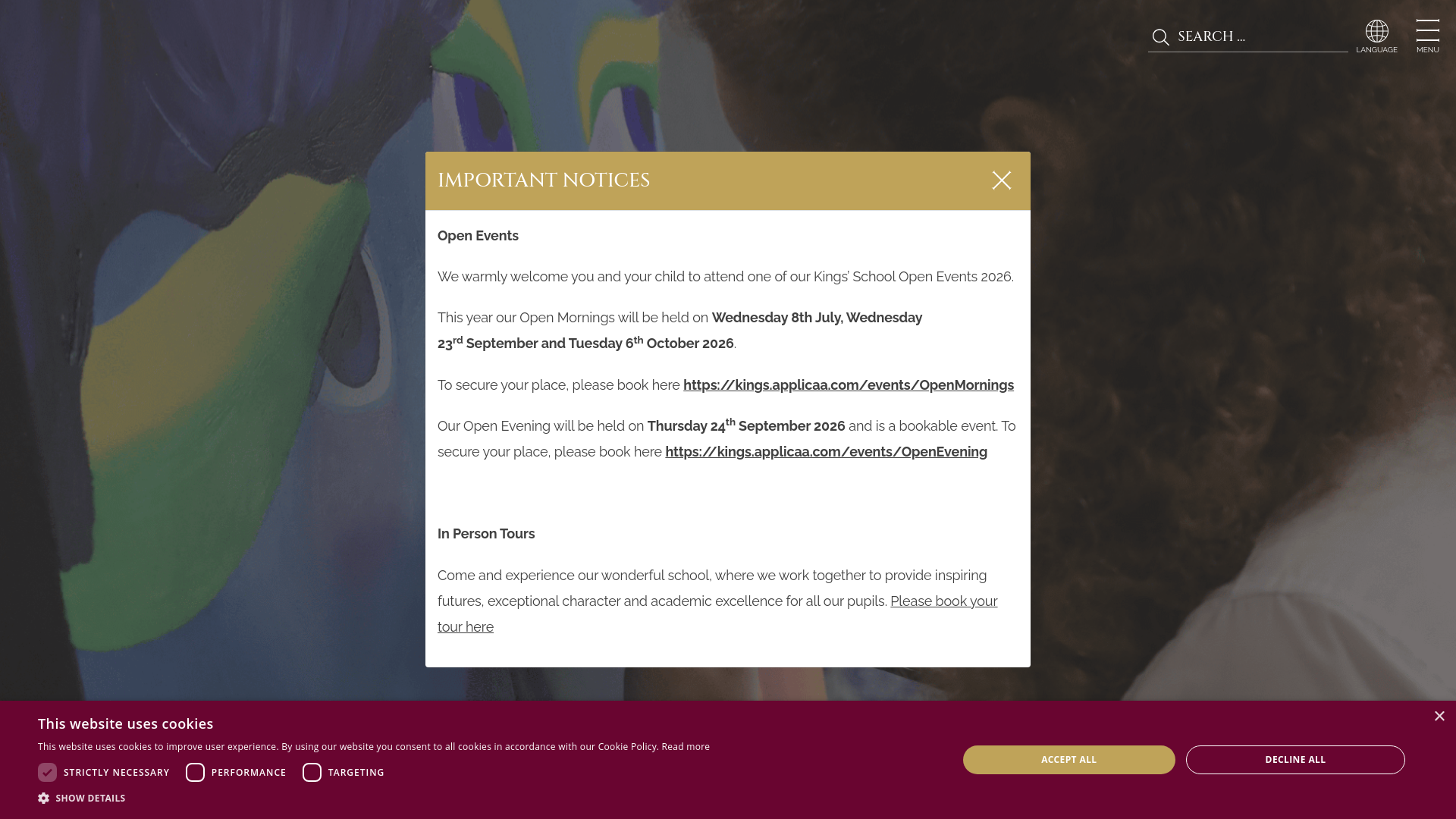Website screenshot