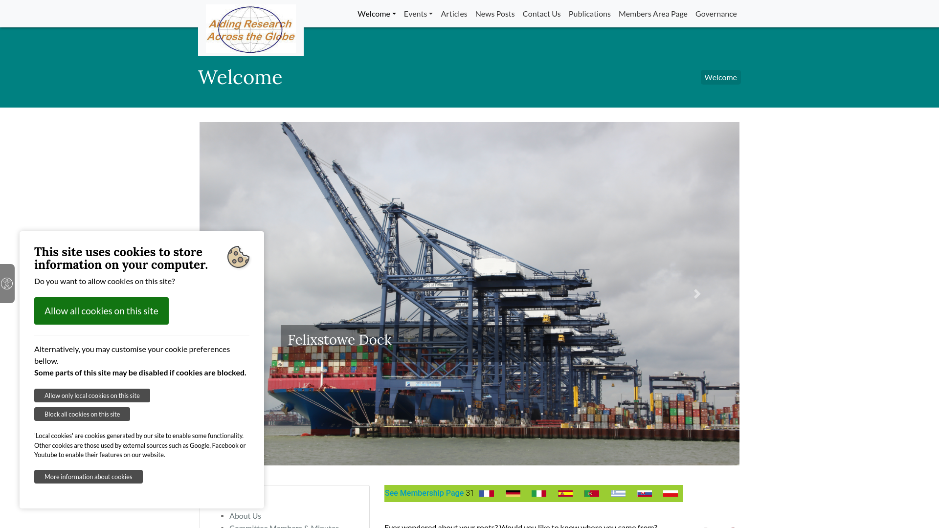 Website screenshot