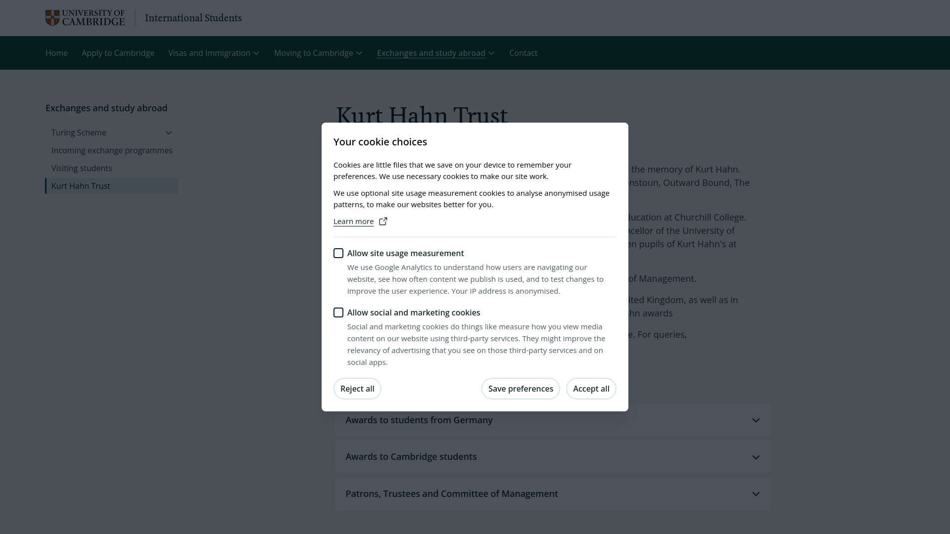 Website screenshot