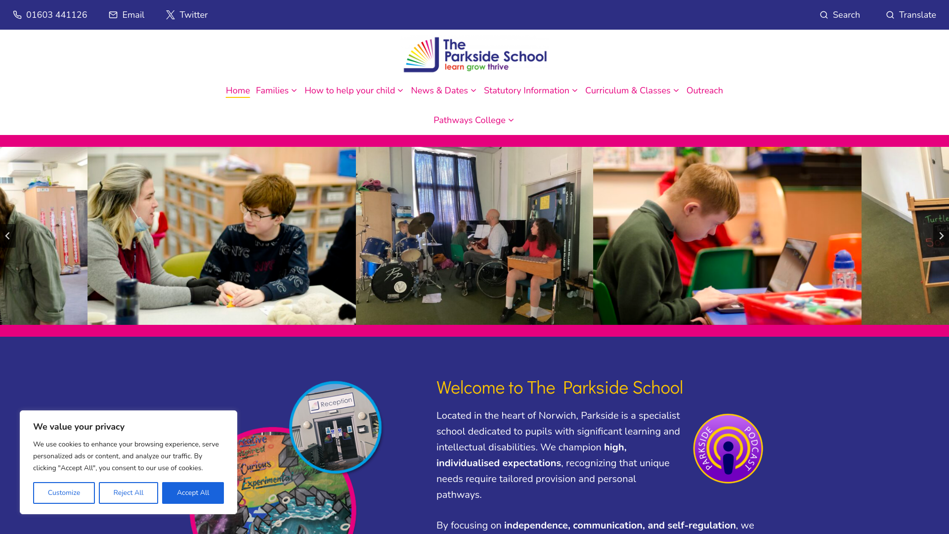 Website screenshot
