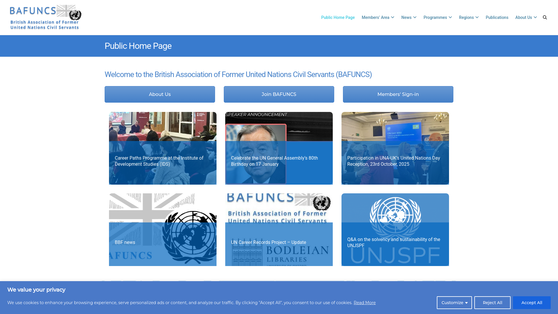 Website screenshot