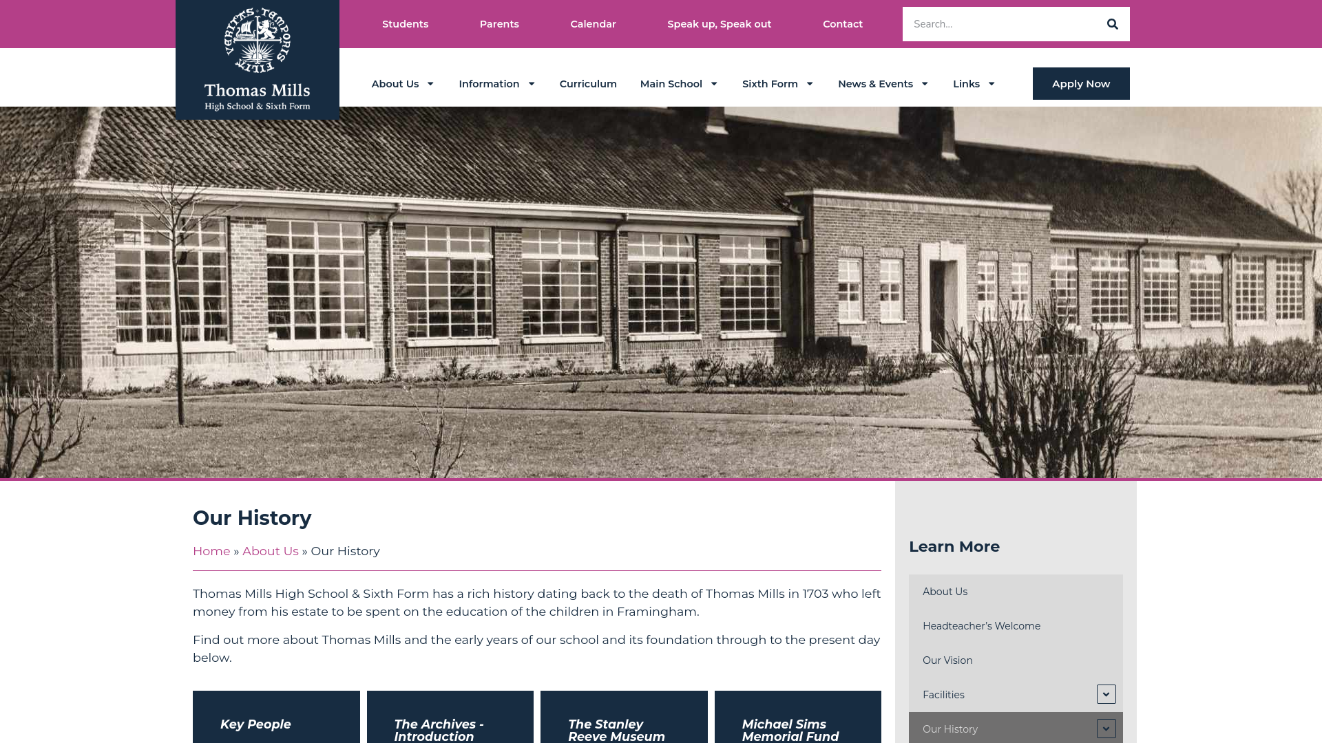 Website screenshot