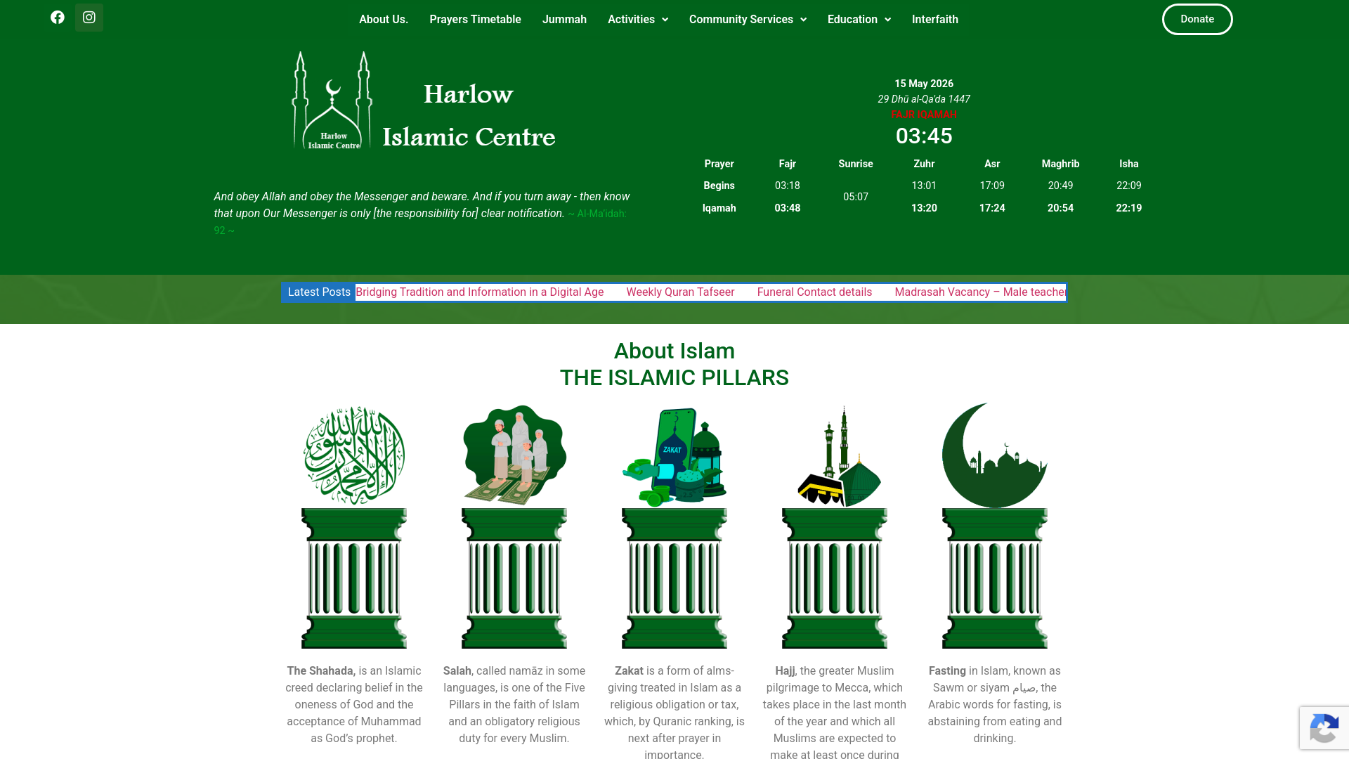 Website screenshot