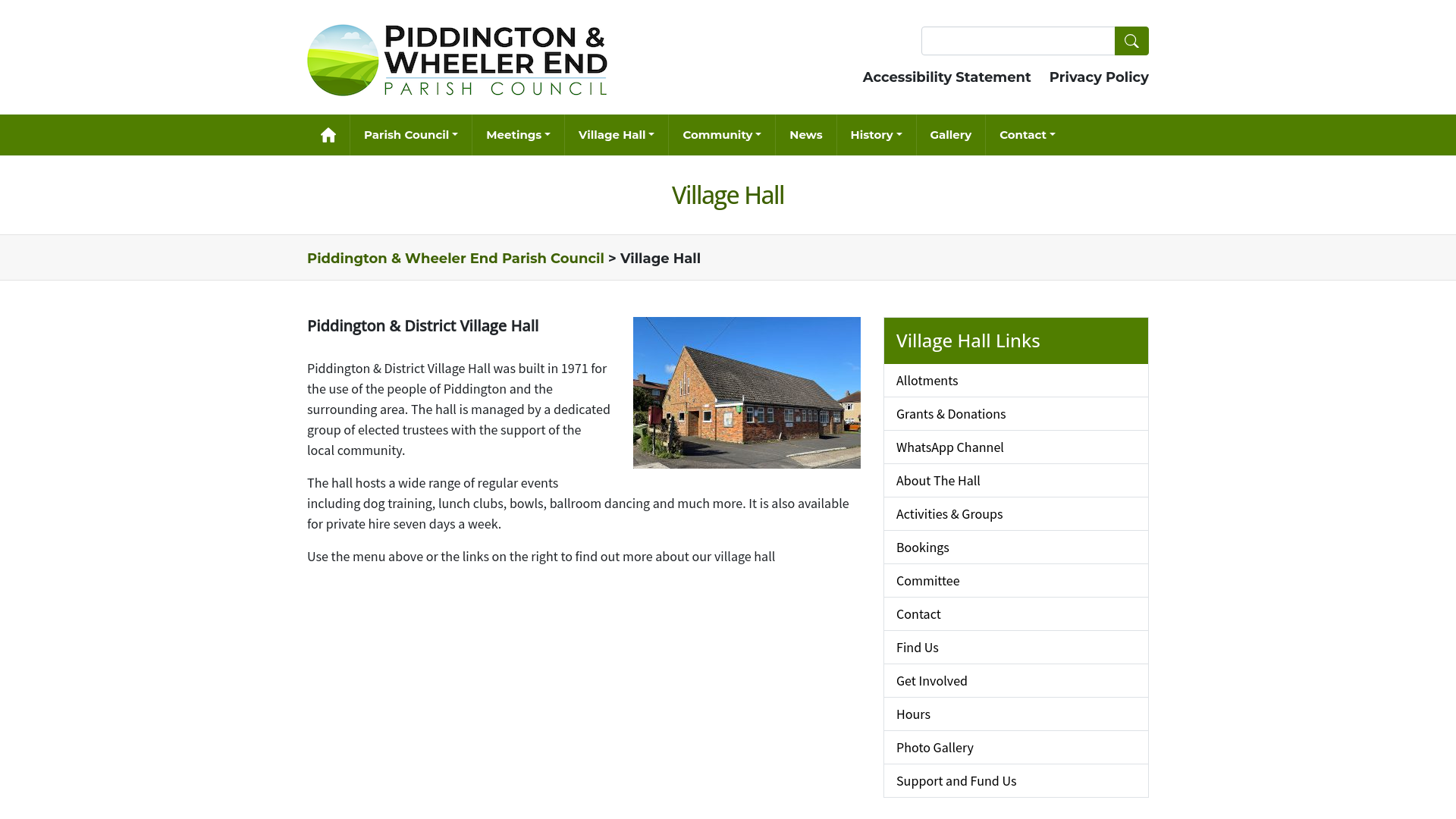 Website screenshot
