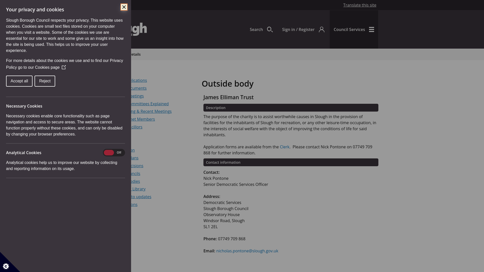 Website screenshot