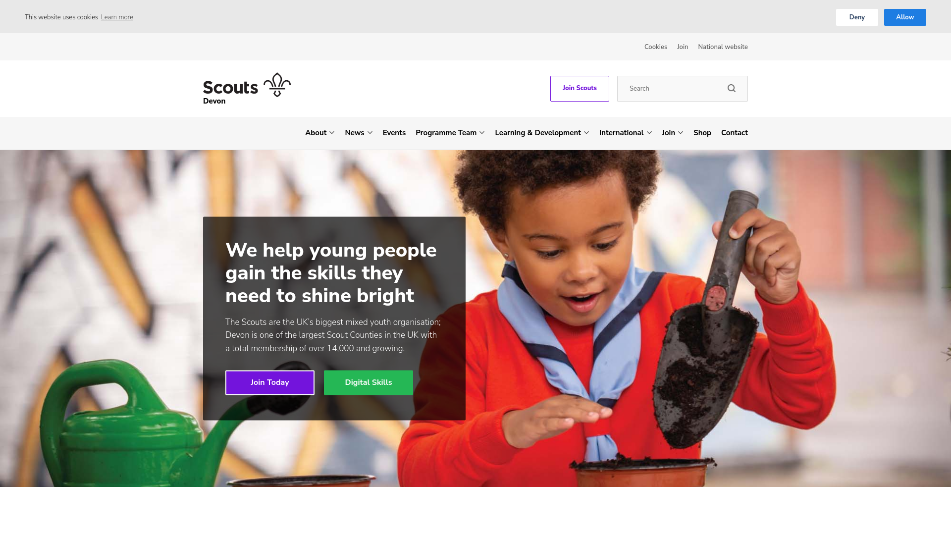 Website screenshot