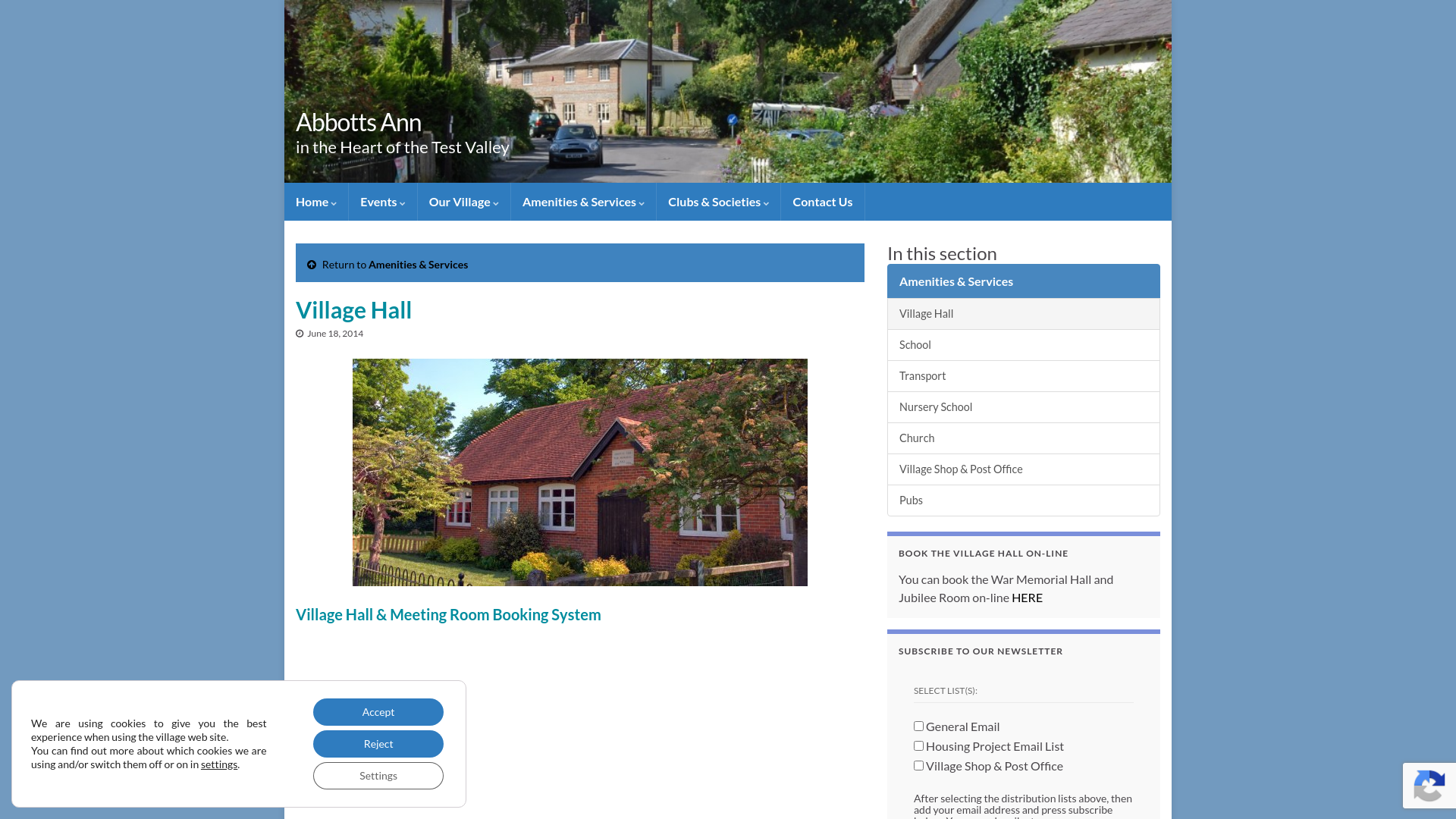 Website screenshot
