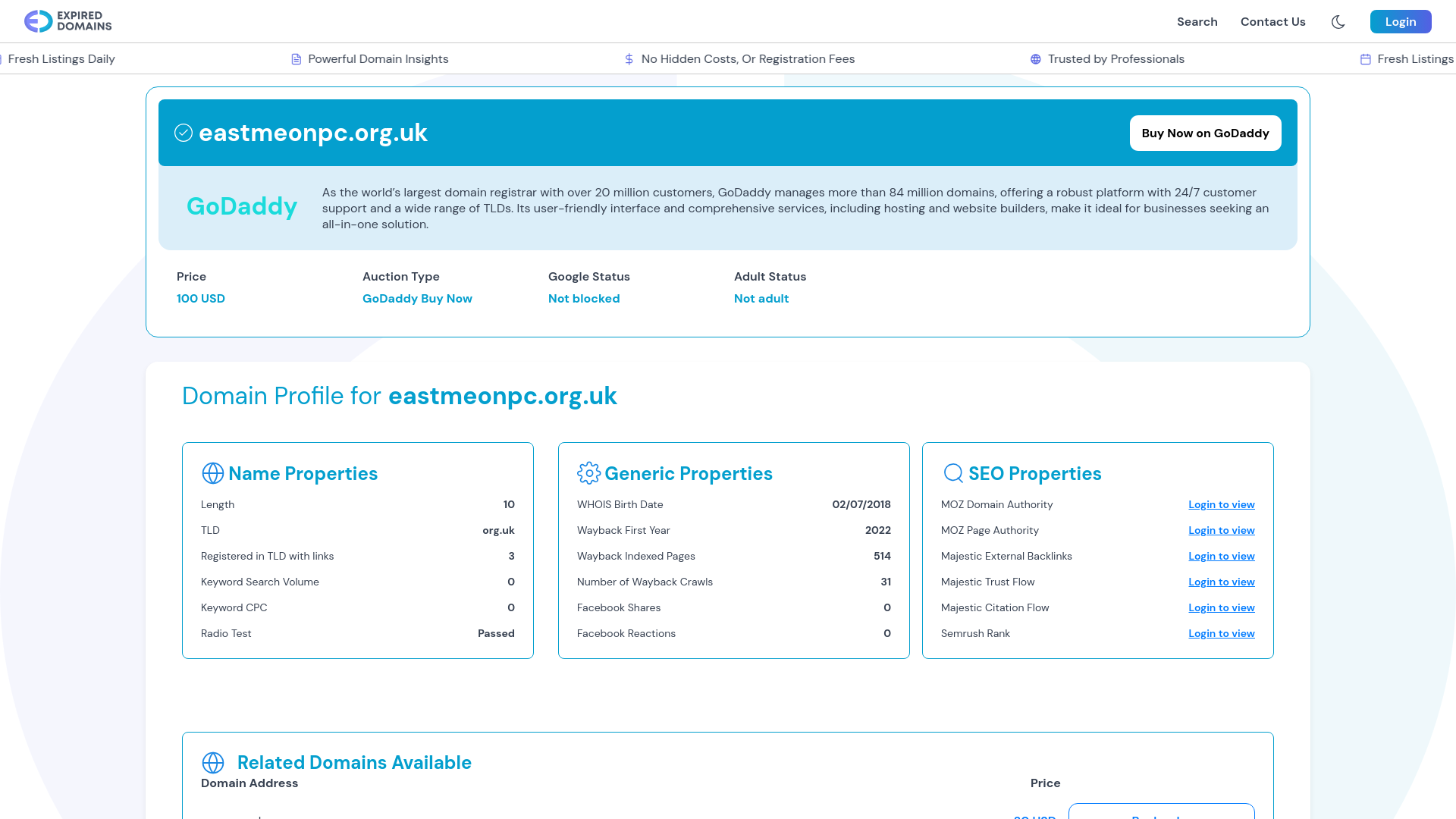 Website screenshot