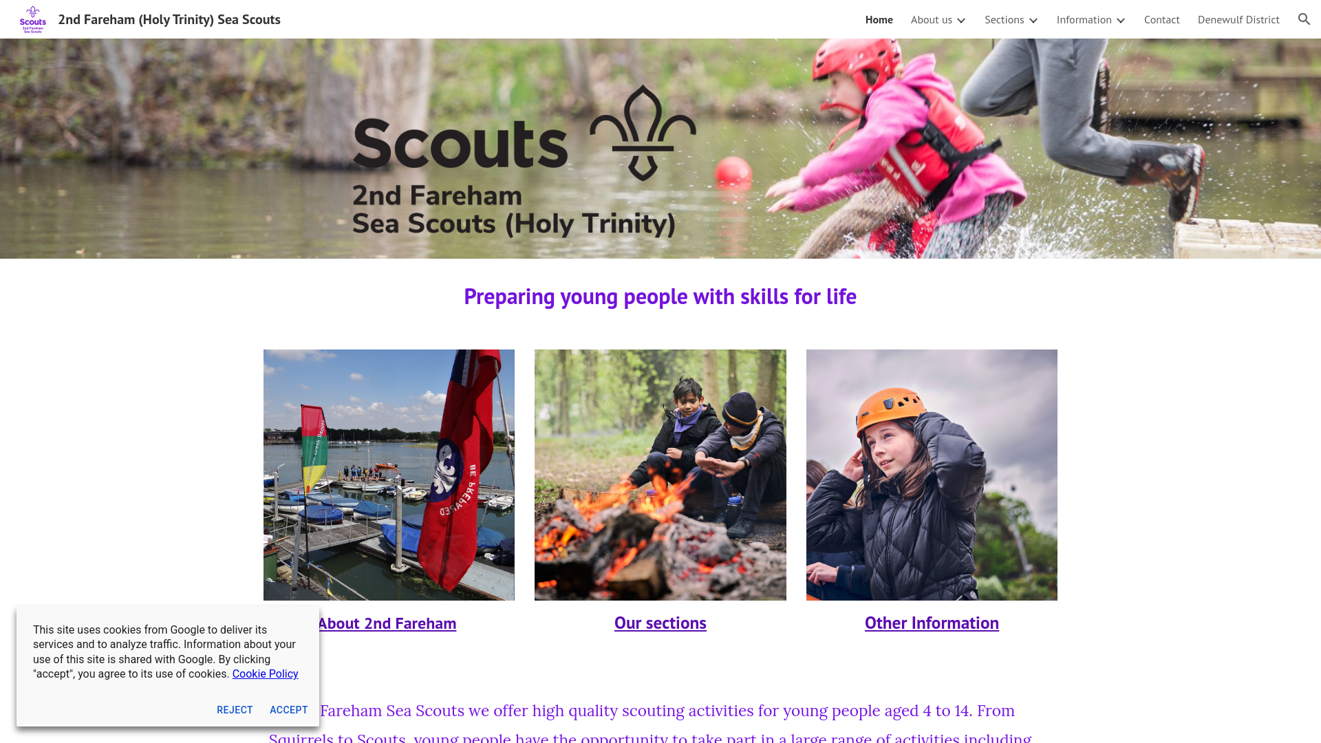 Website screenshot