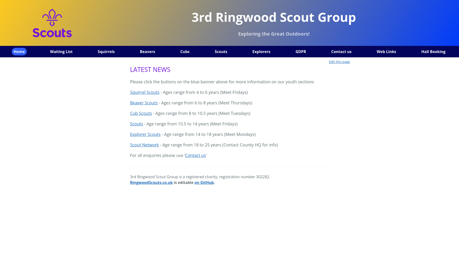 Website screenshot