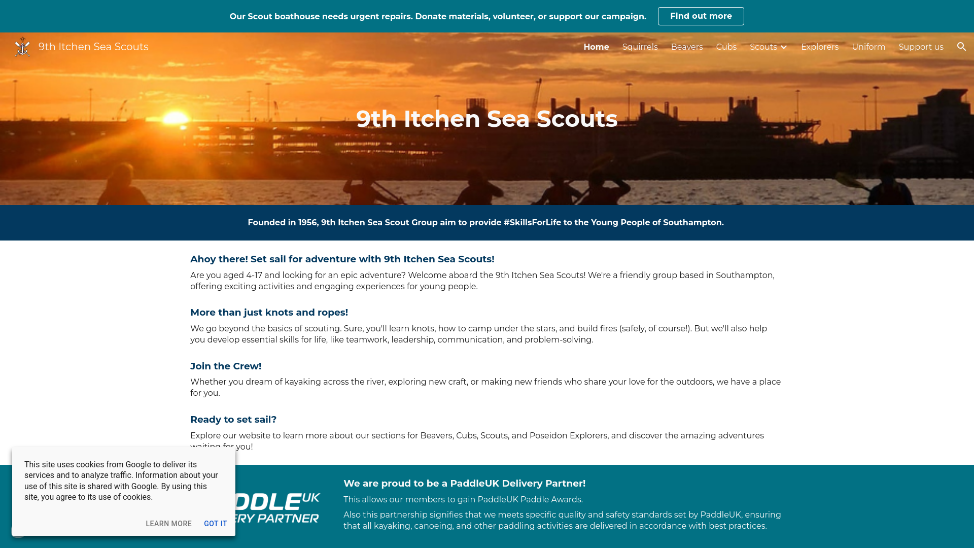 Website screenshot