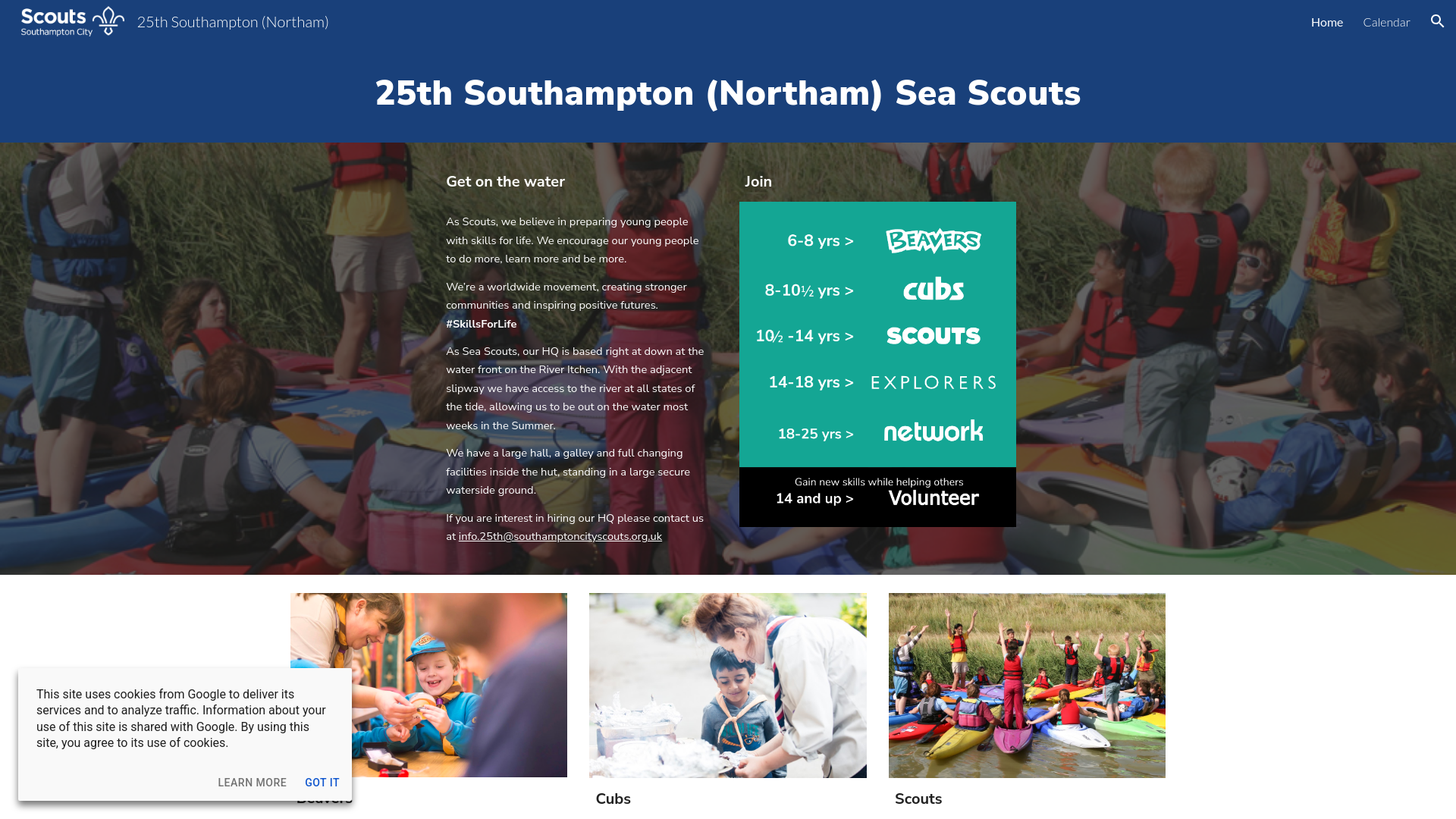 Website screenshot