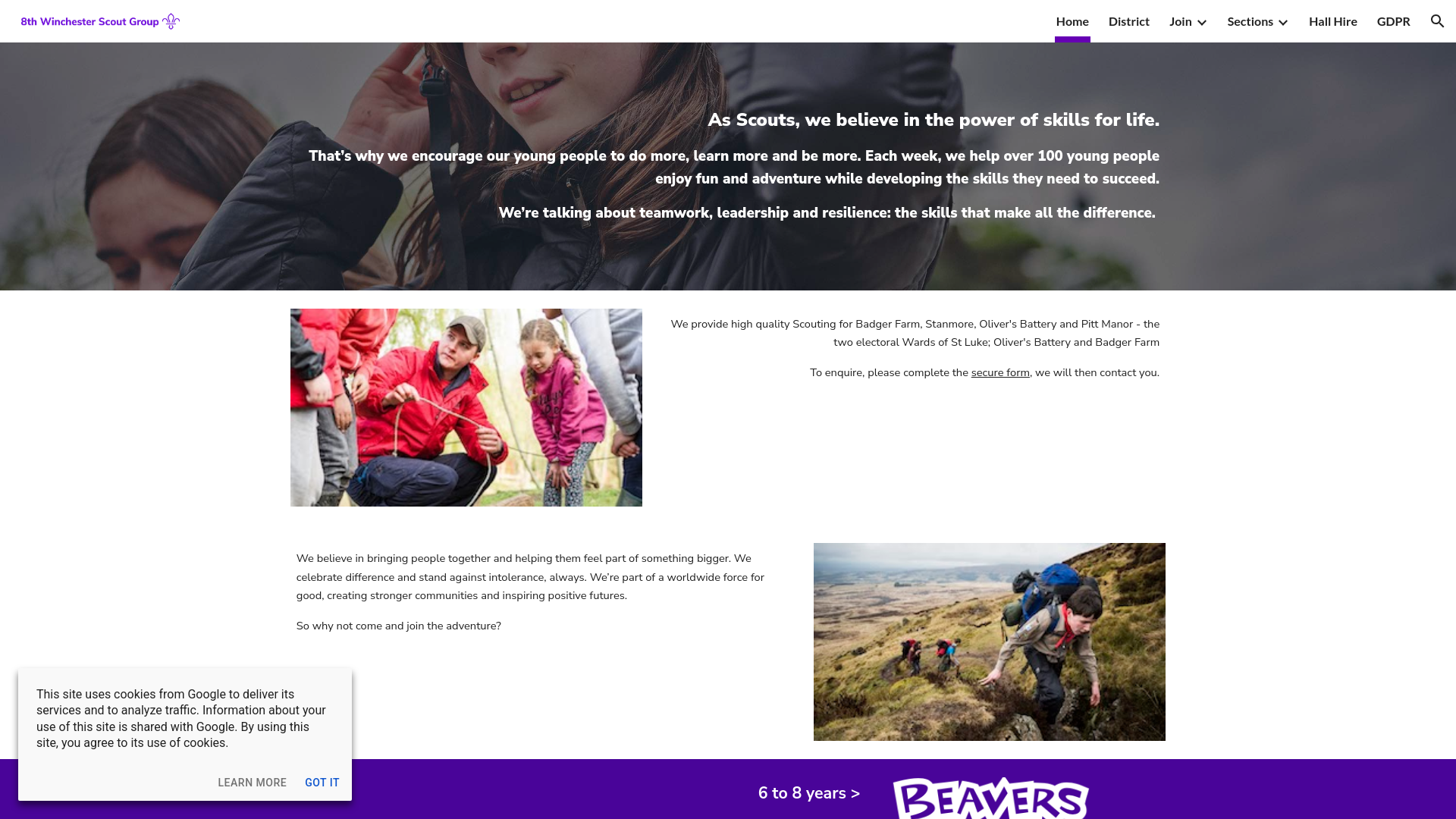 Website screenshot