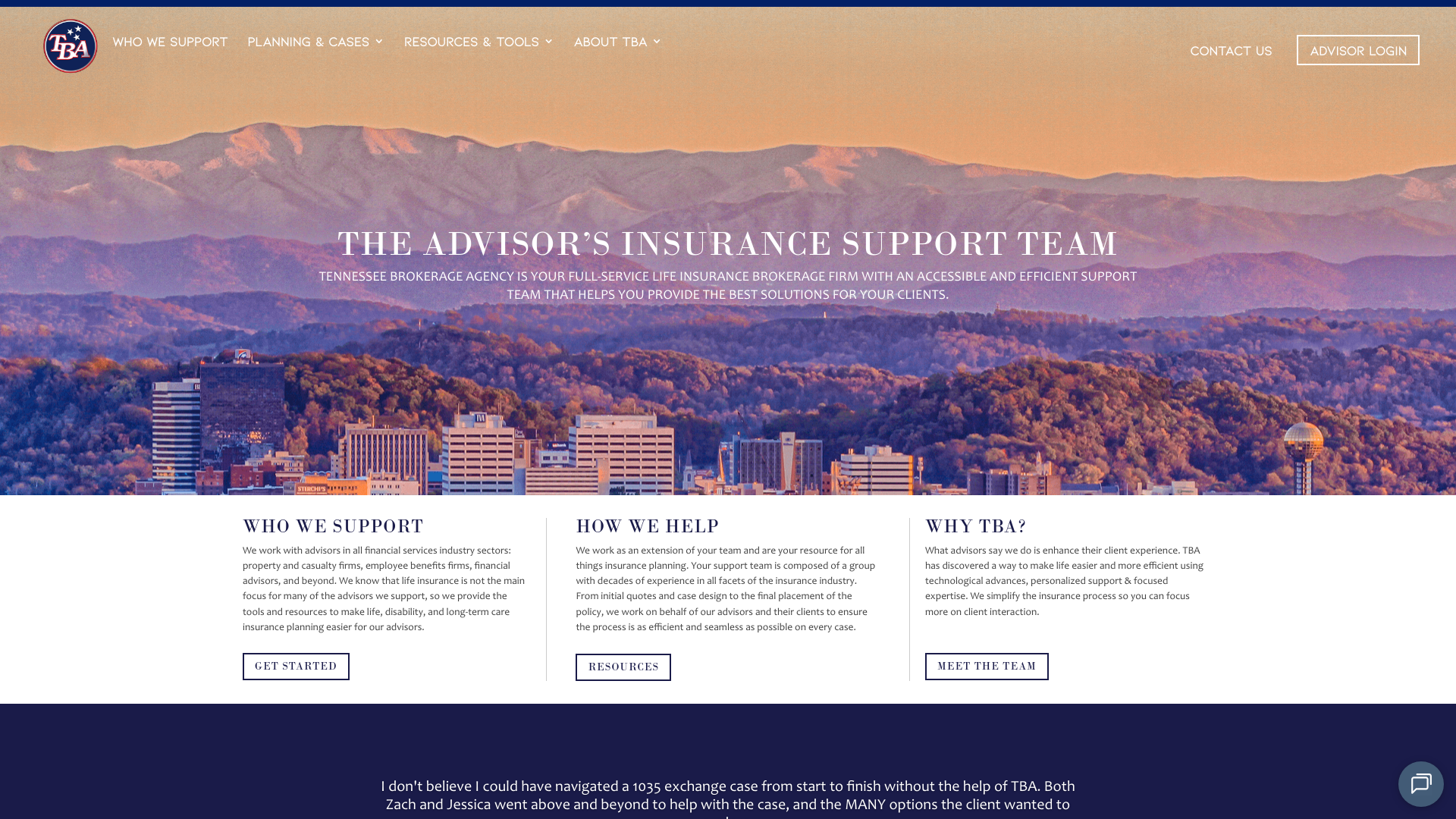 Website screenshot