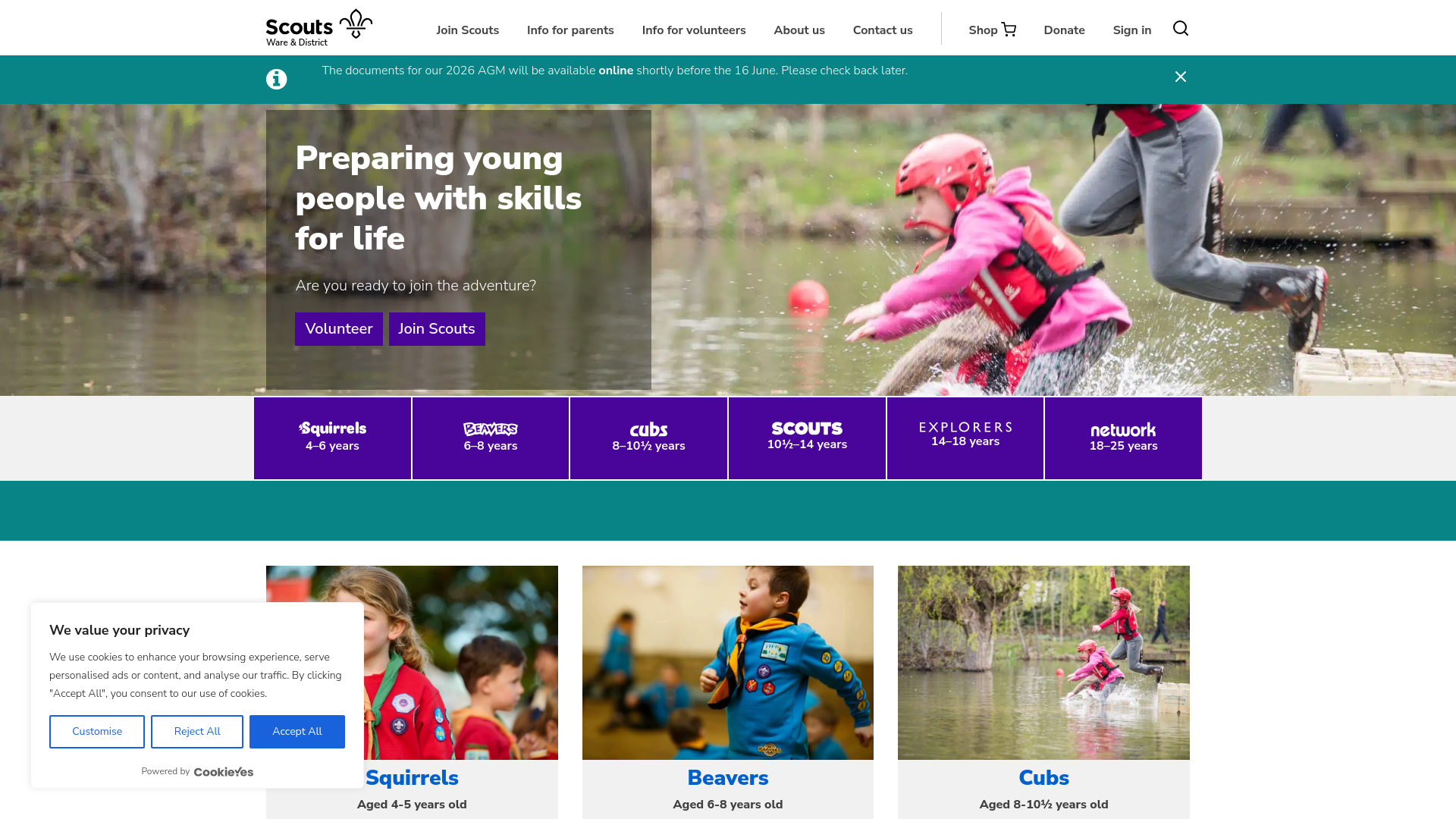 Website screenshot