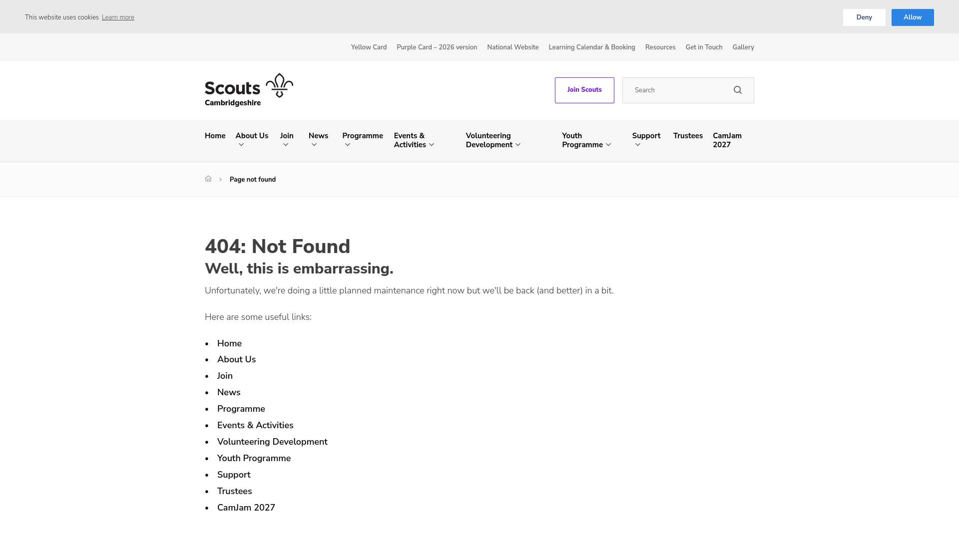 Website screenshot