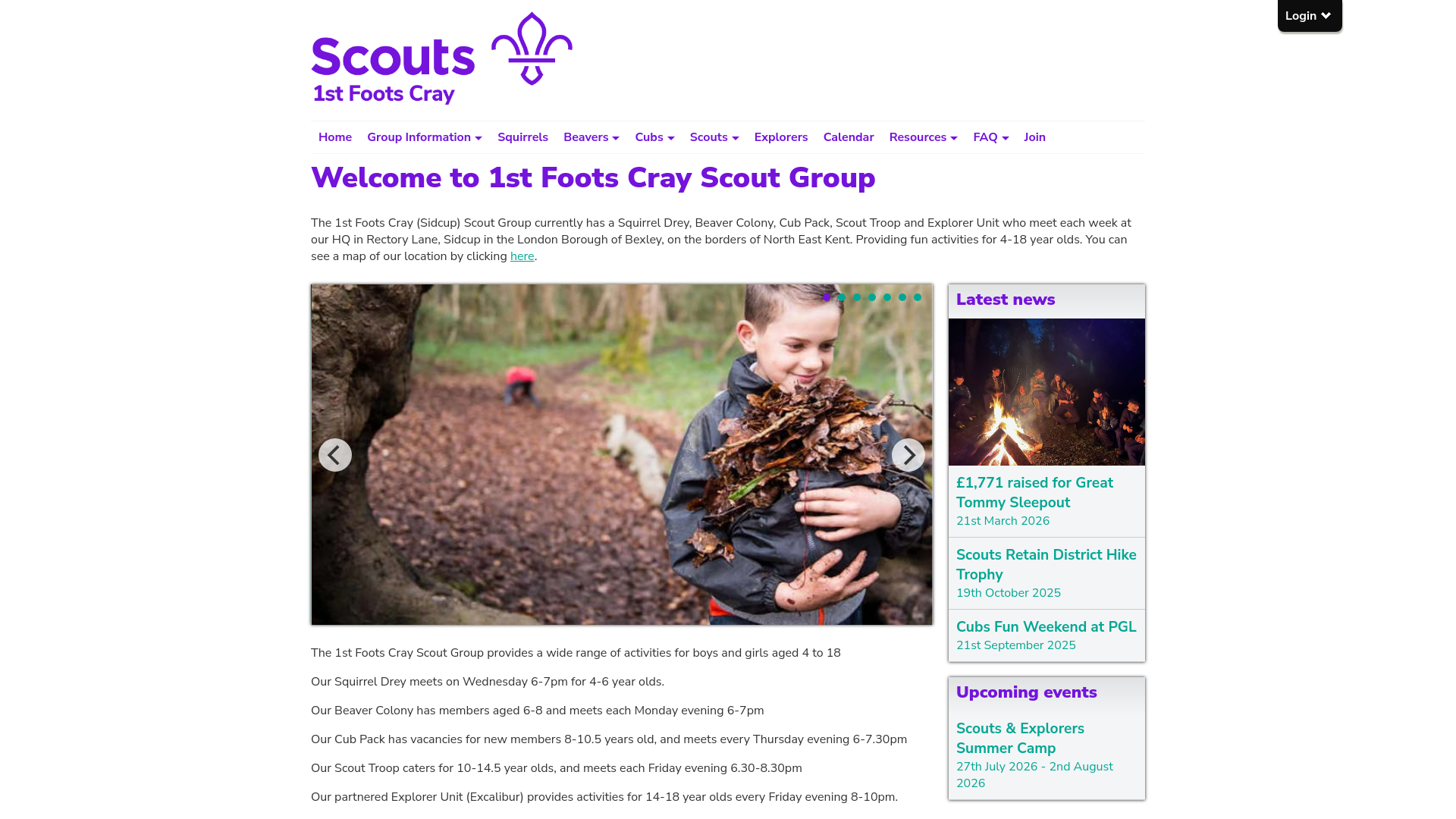 Website screenshot