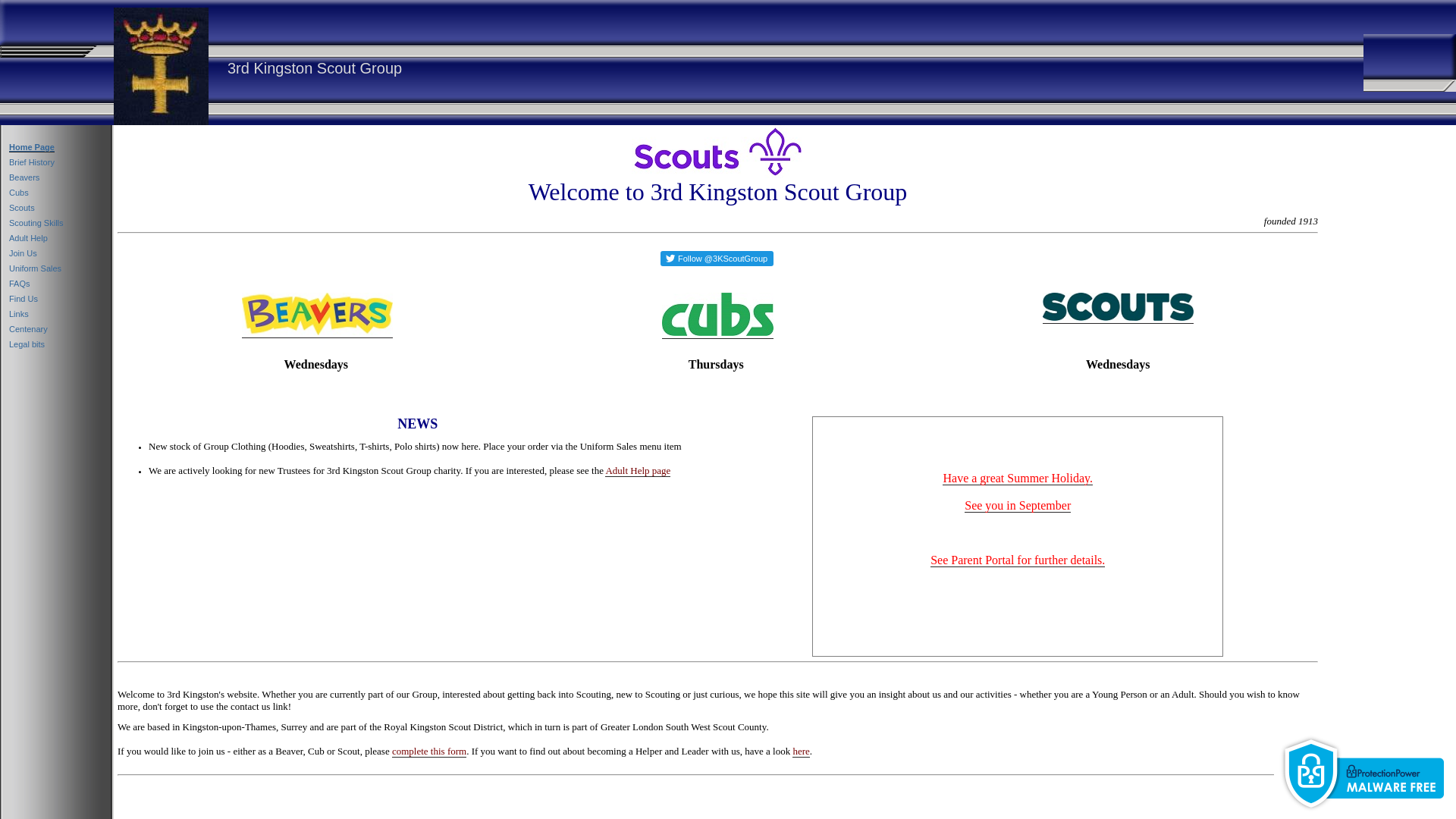 Website screenshot