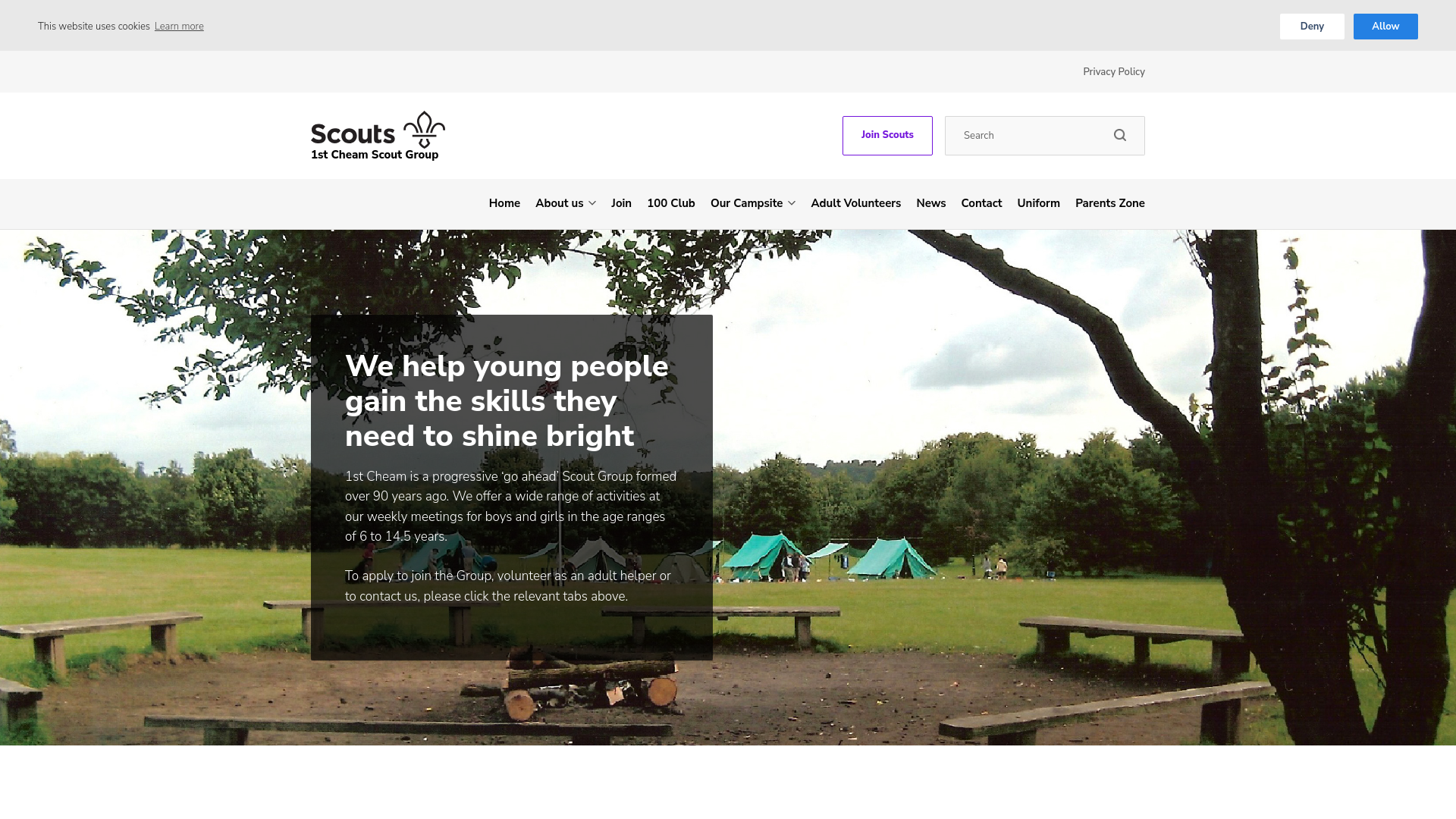 Website screenshot
