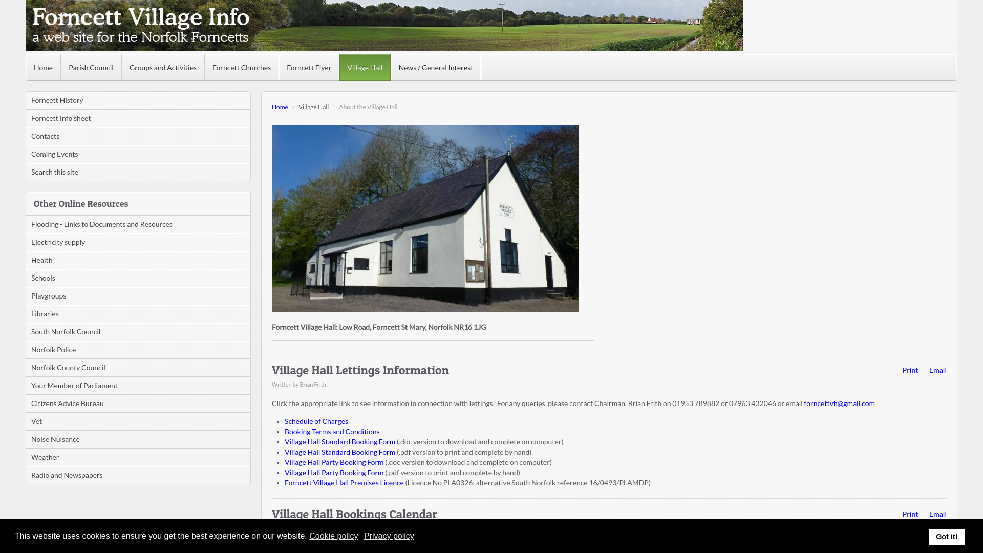 Website screenshot